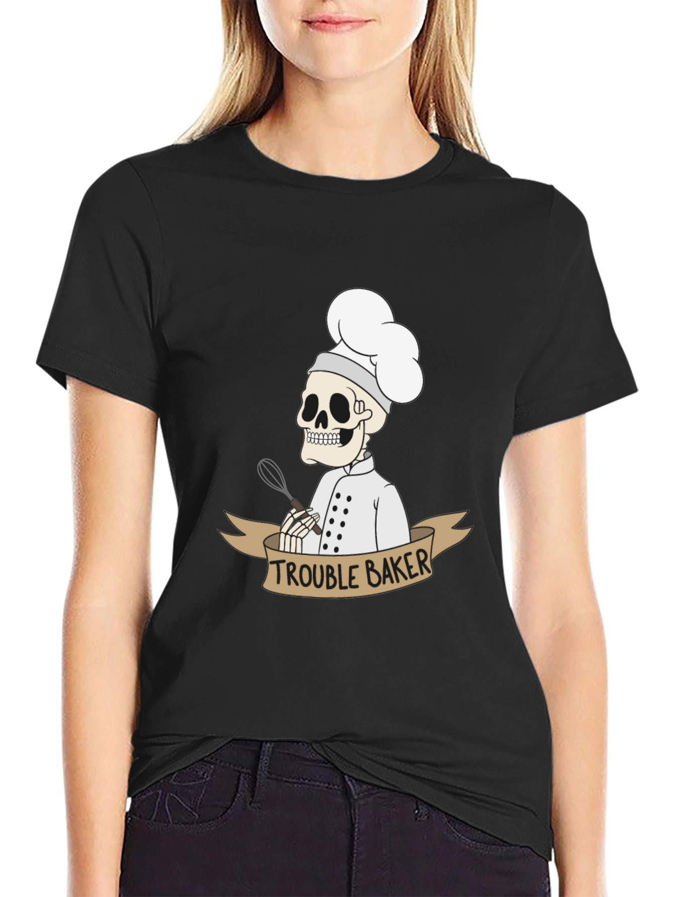 Trouble Baker Skeleton Chef T-Shirt