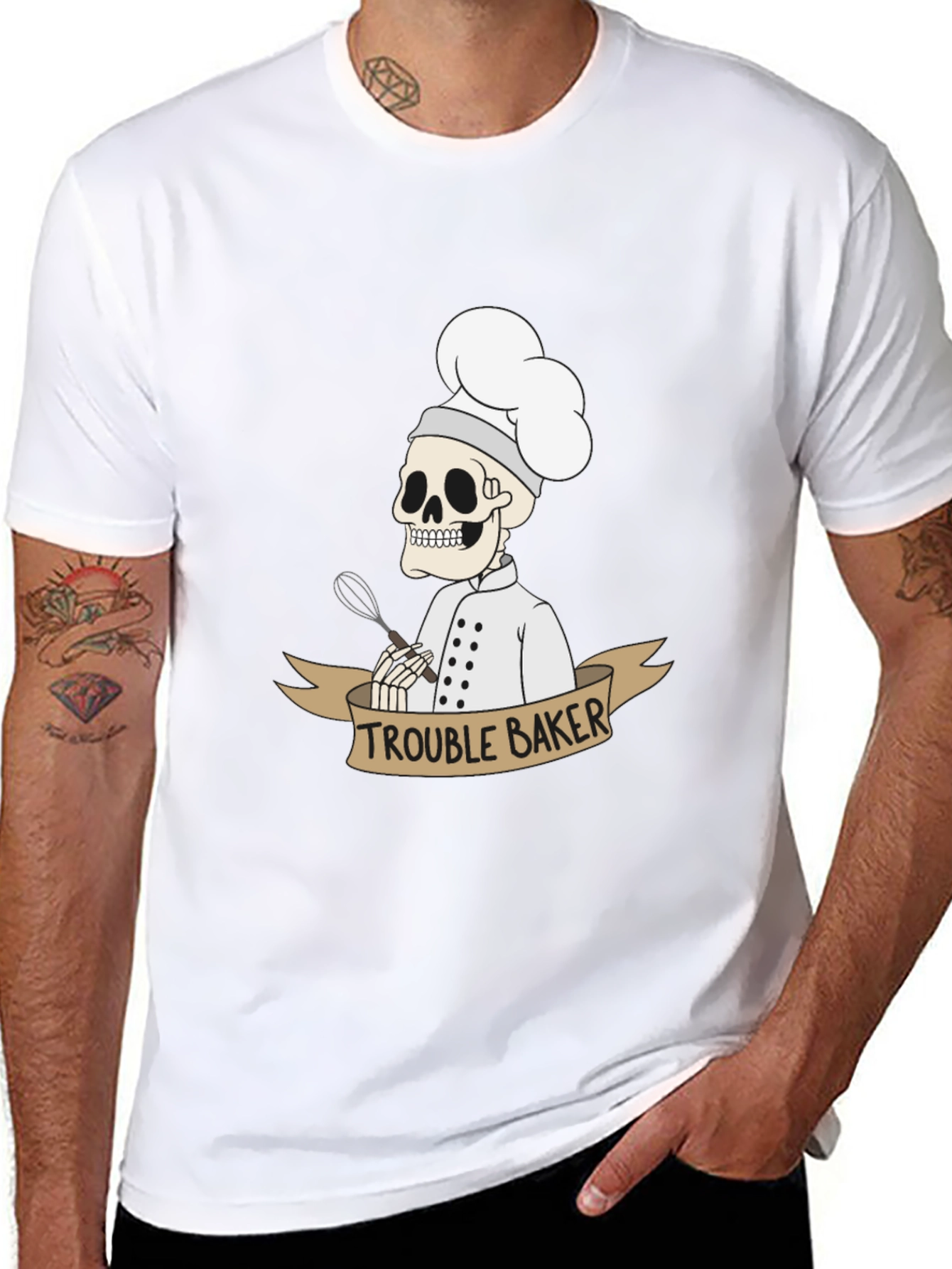 Trouble Baker Skeleton Chef T-Shirt