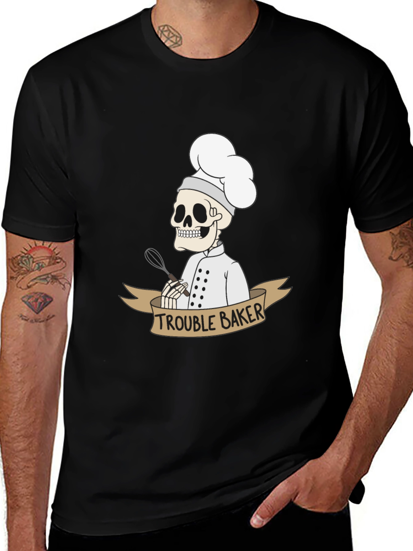 Trouble Baker Skeleton Chef T-Shirt