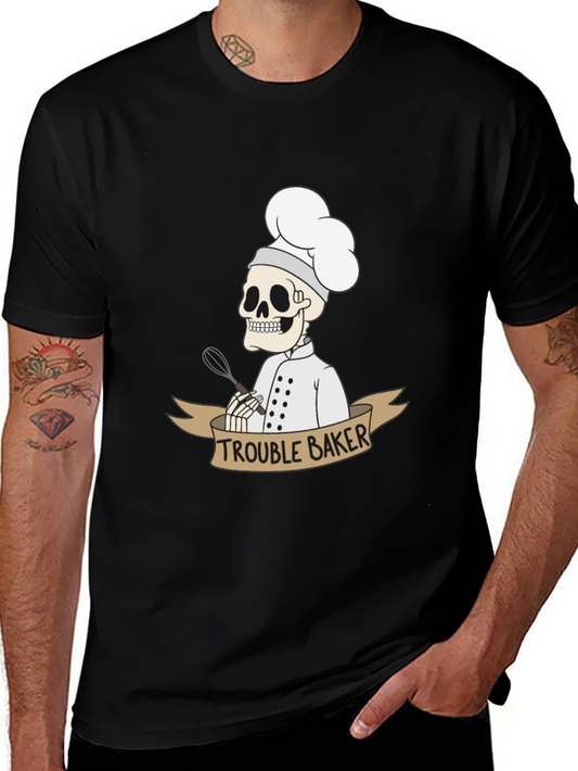 Trouble Baker Skeleton Chef T-Shirt