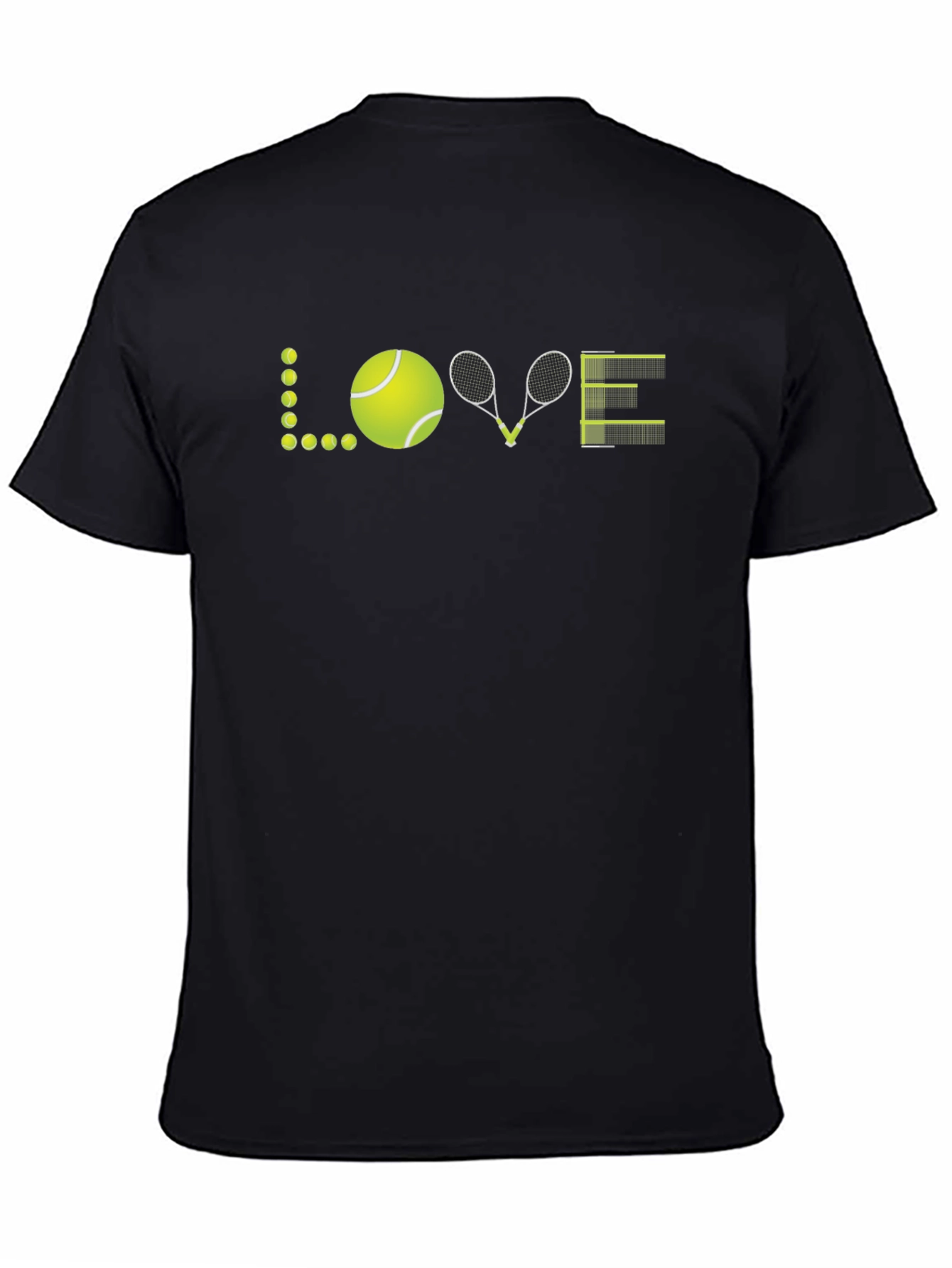 Tennis Love Graphic T-Shirt - Black