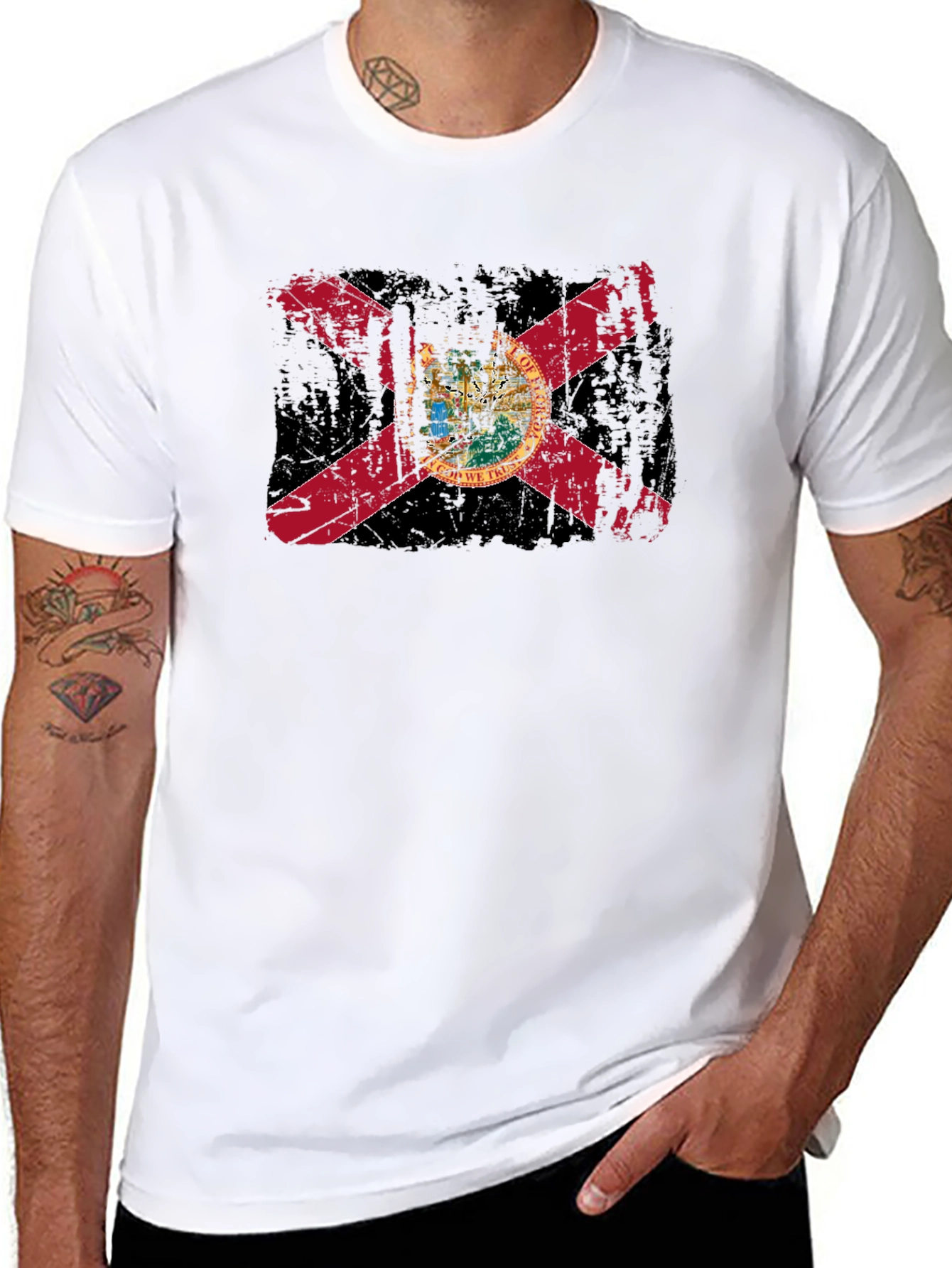 Florida State Flag T-Shirt - Distressed Graphic Tee