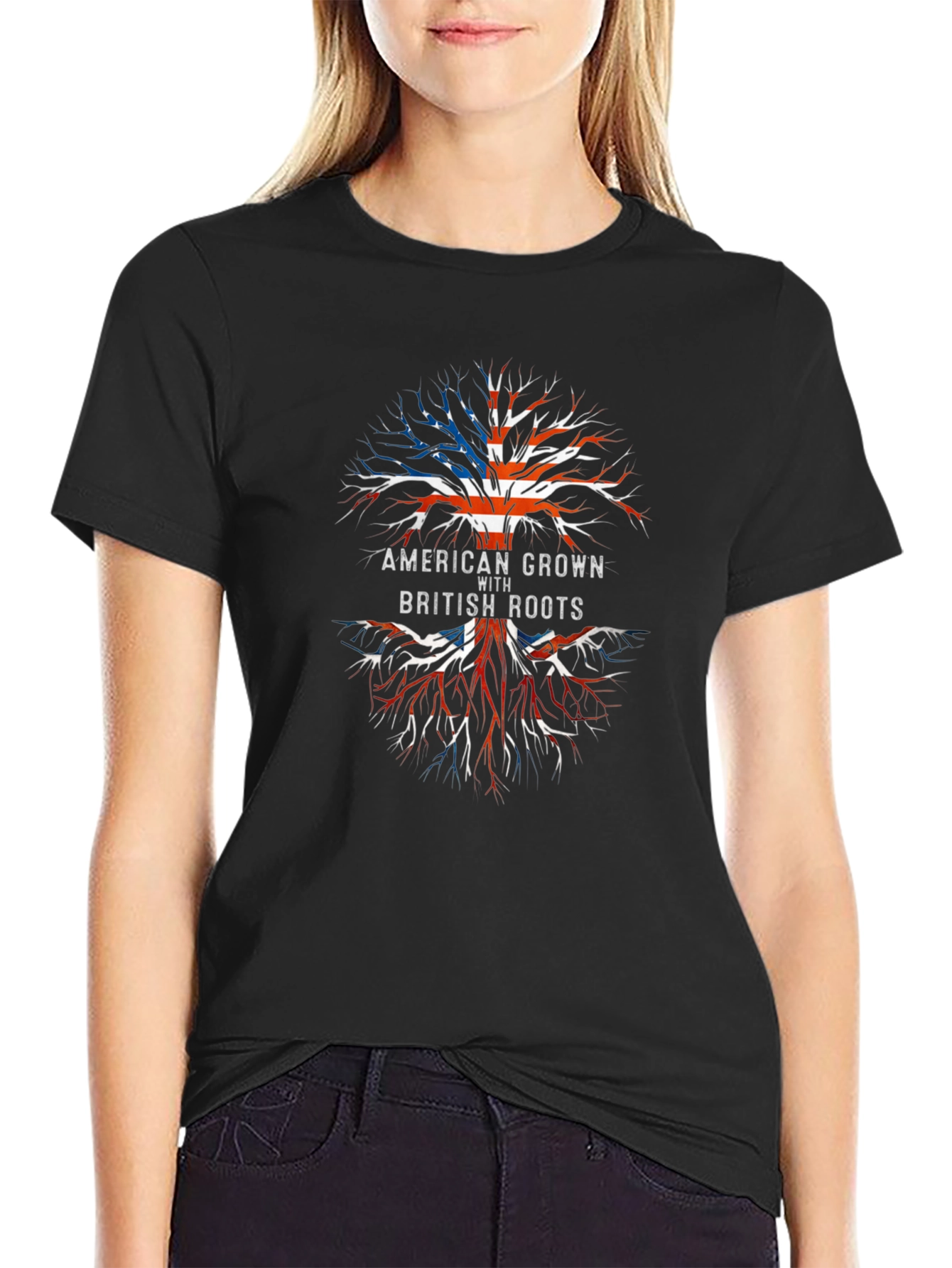American Grown with British Roots Graphic T-Shirt