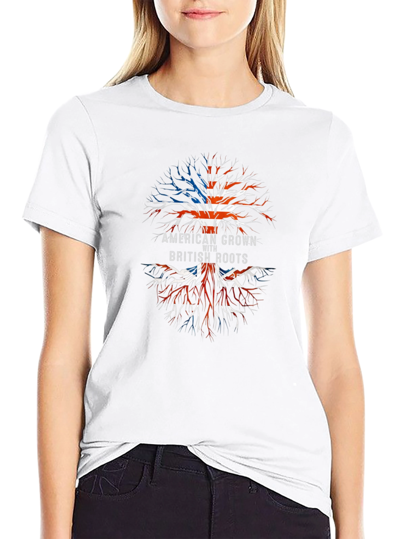 American Grown with British Roots Graphic T-Shirt