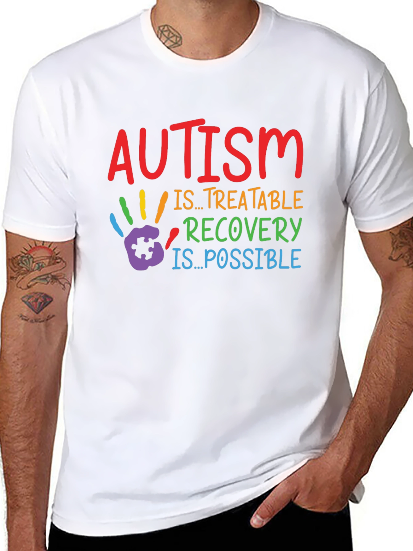 Autism Awareness Graphic Tee - Treatable Recovery is Possible
