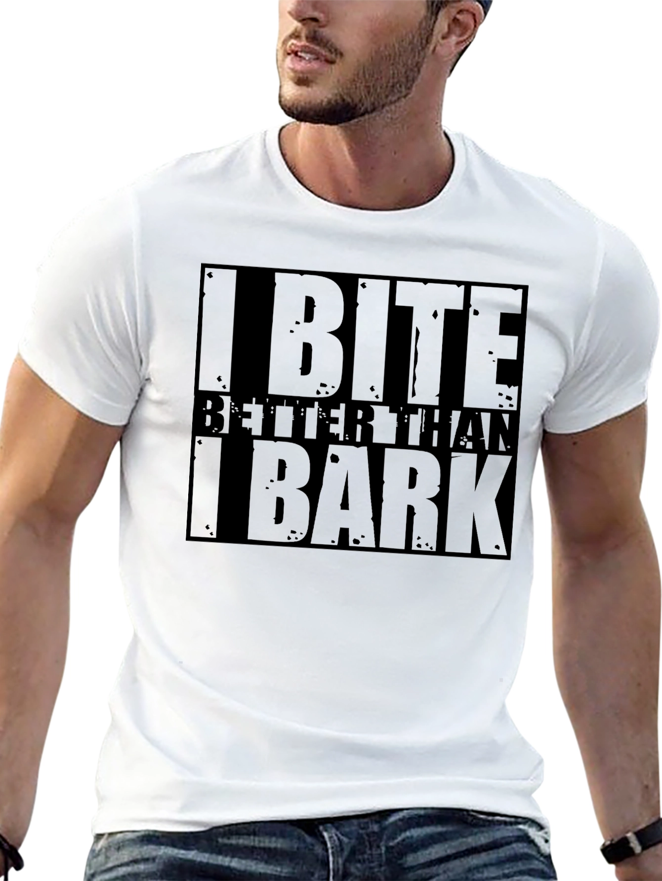 I Bite Better Than I Bark Funny Graphic T-Shirt