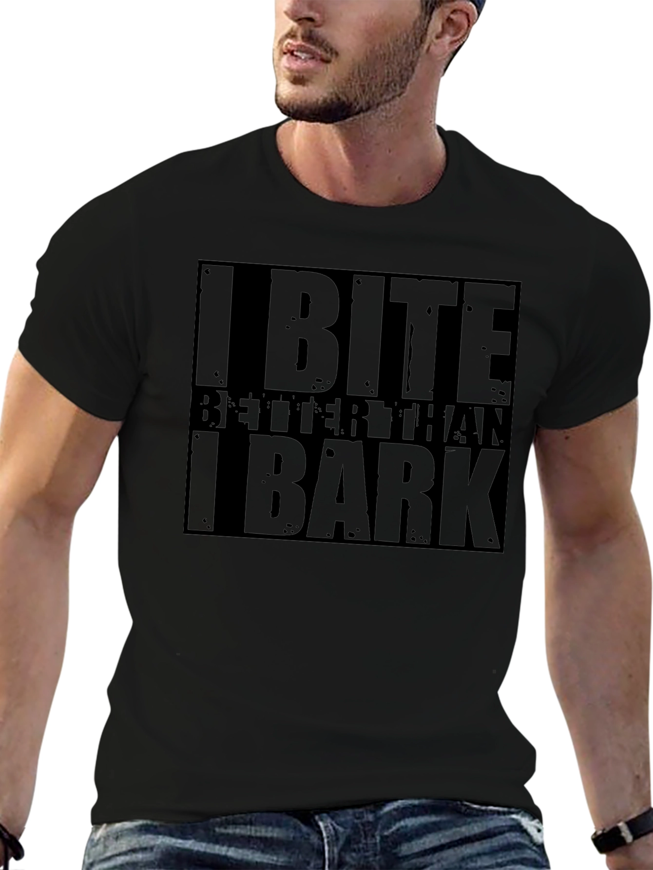 I Bite Better Than I Bark Funny Graphic T-Shirt
