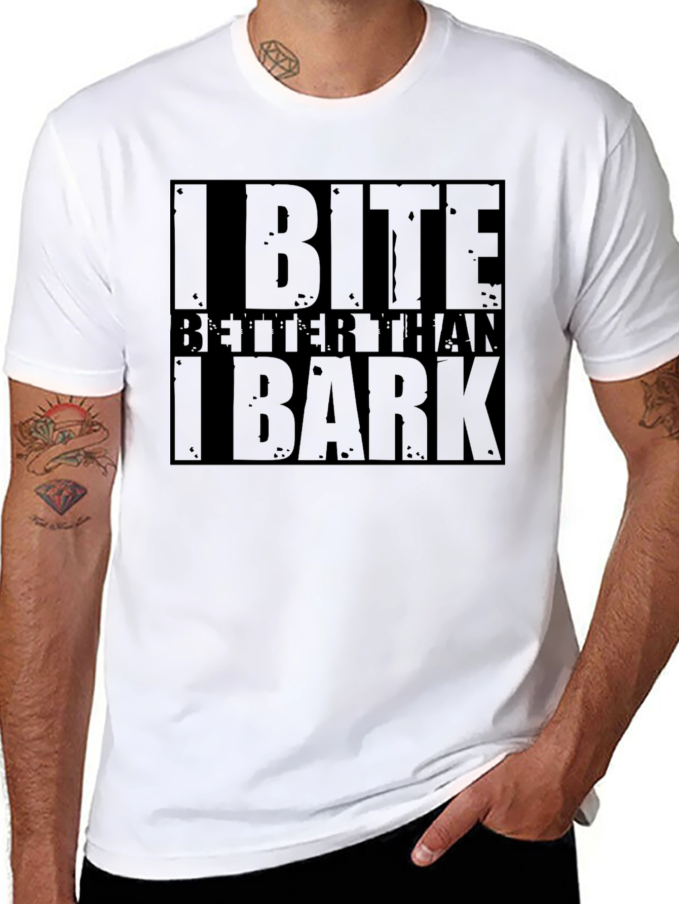 I Bite Better Than I Bark Funny Graphic T-Shirt