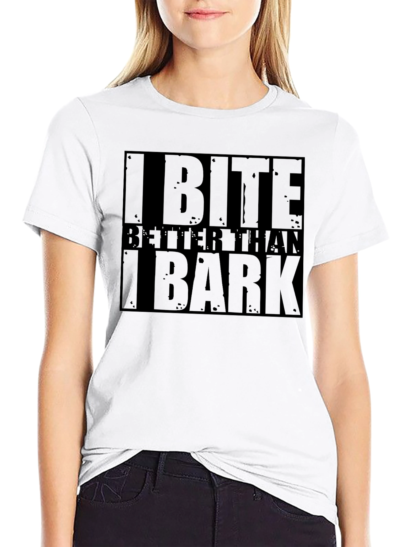 I Bite Better Than I Bark Funny Graphic T-Shirt