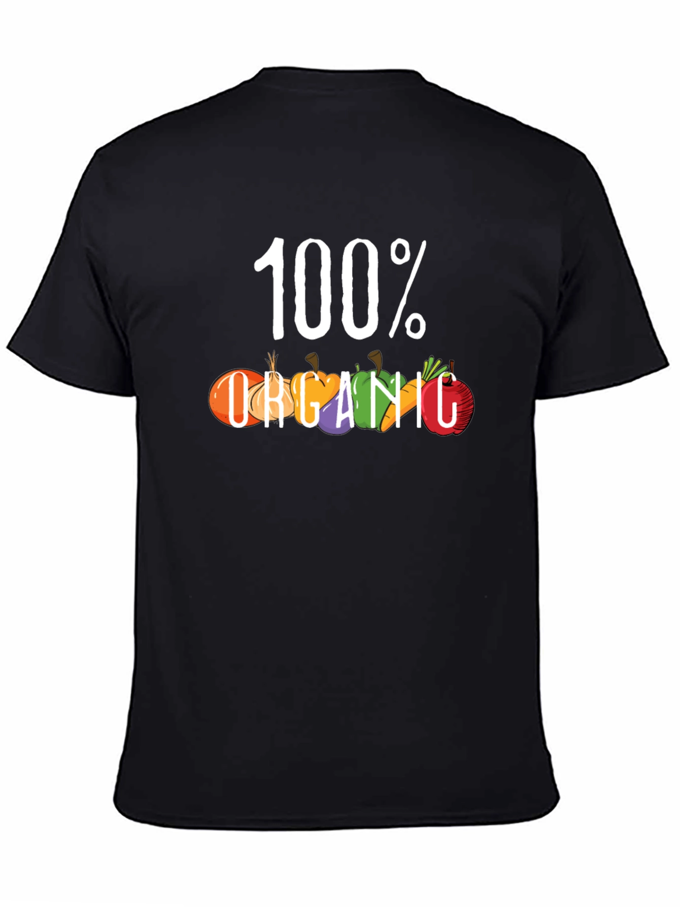 100% Organic Graphic Tee - Black T-Shirt