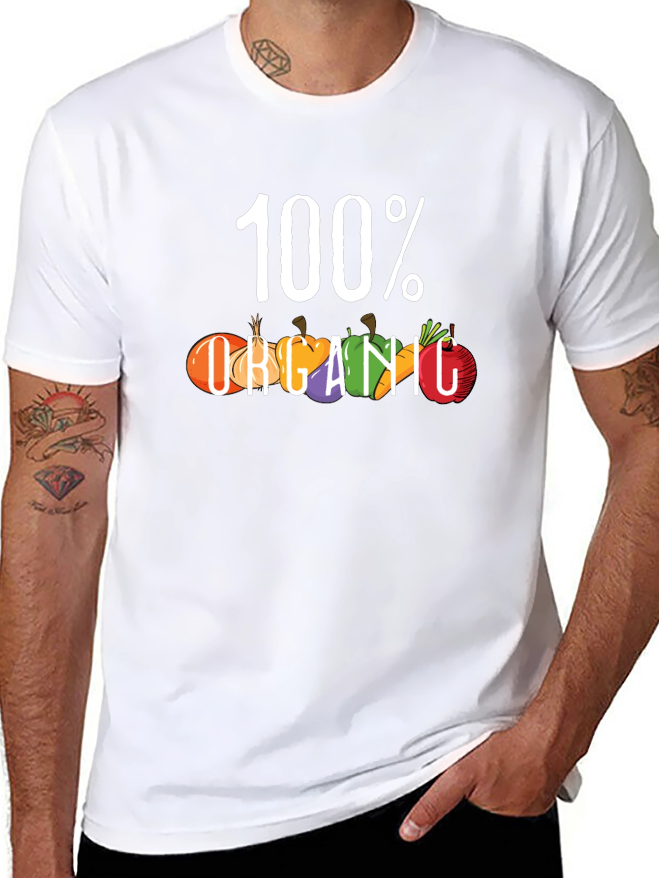100% Organic Graphic Tee - Black T-Shirt