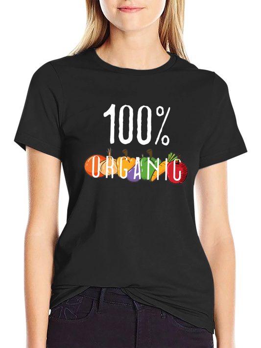 100% Organic Graphic Tee - Black T-Shirt