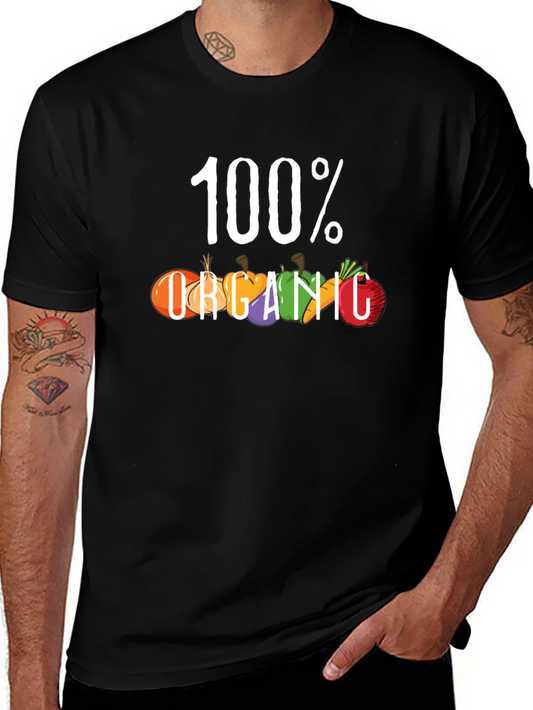 100% Organic Graphic Tee - Black T-Shirt