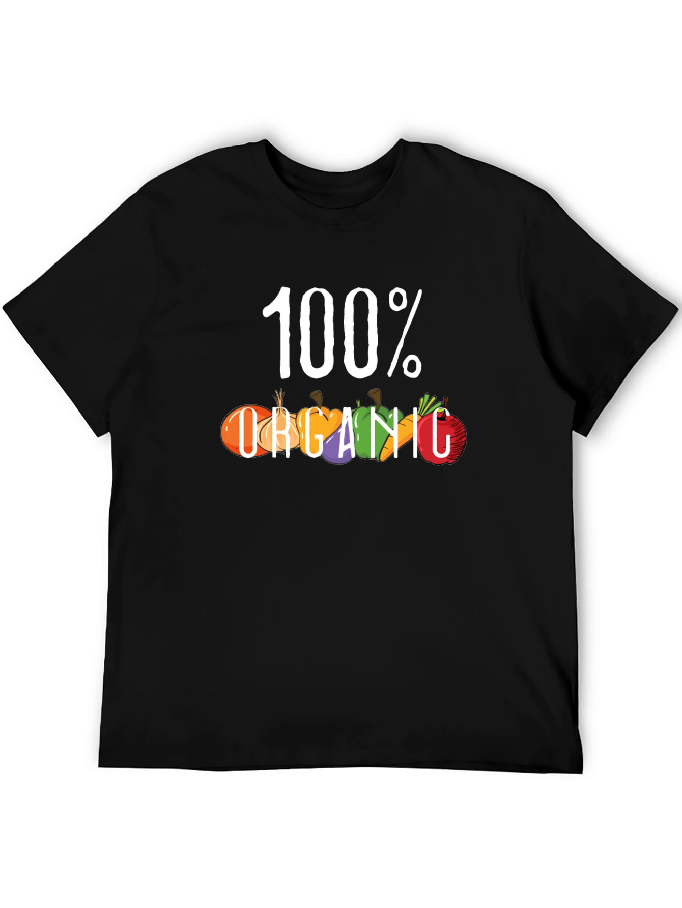 100% Organic Graphic Tee - Black T-Shirt