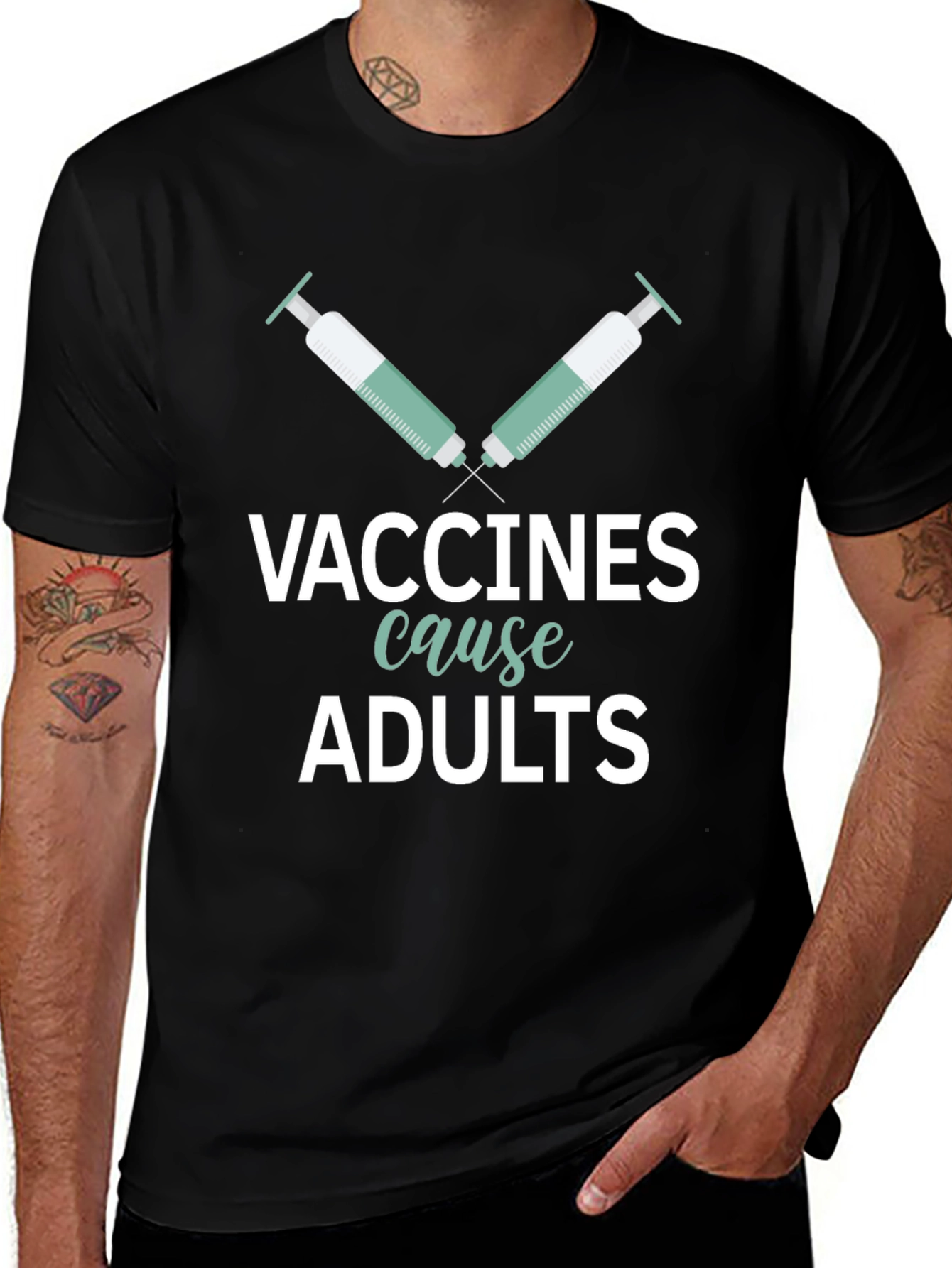 Vaccines Cause Adults Graphic Tee