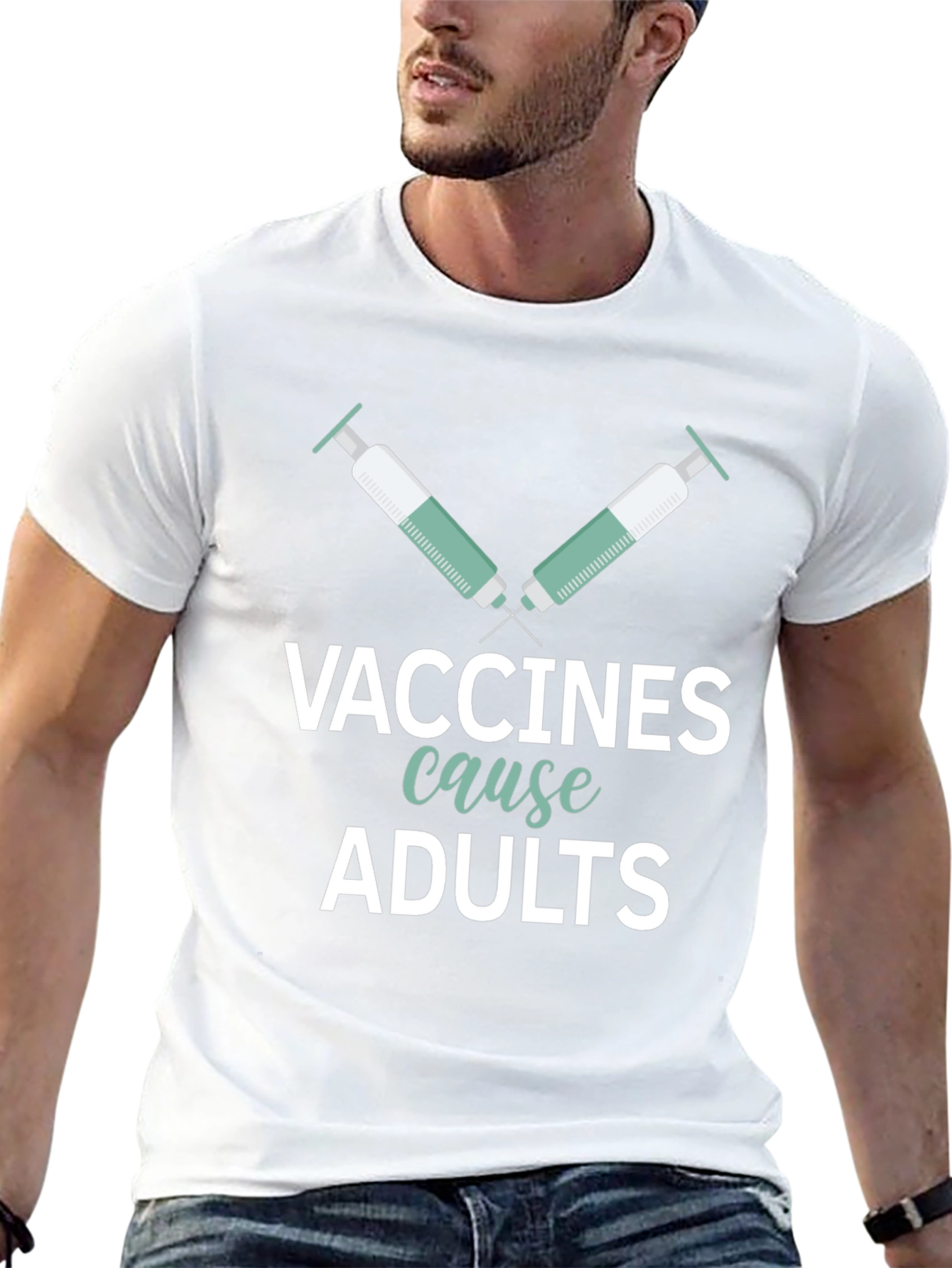 Vaccines Cause Adults Graphic Tee