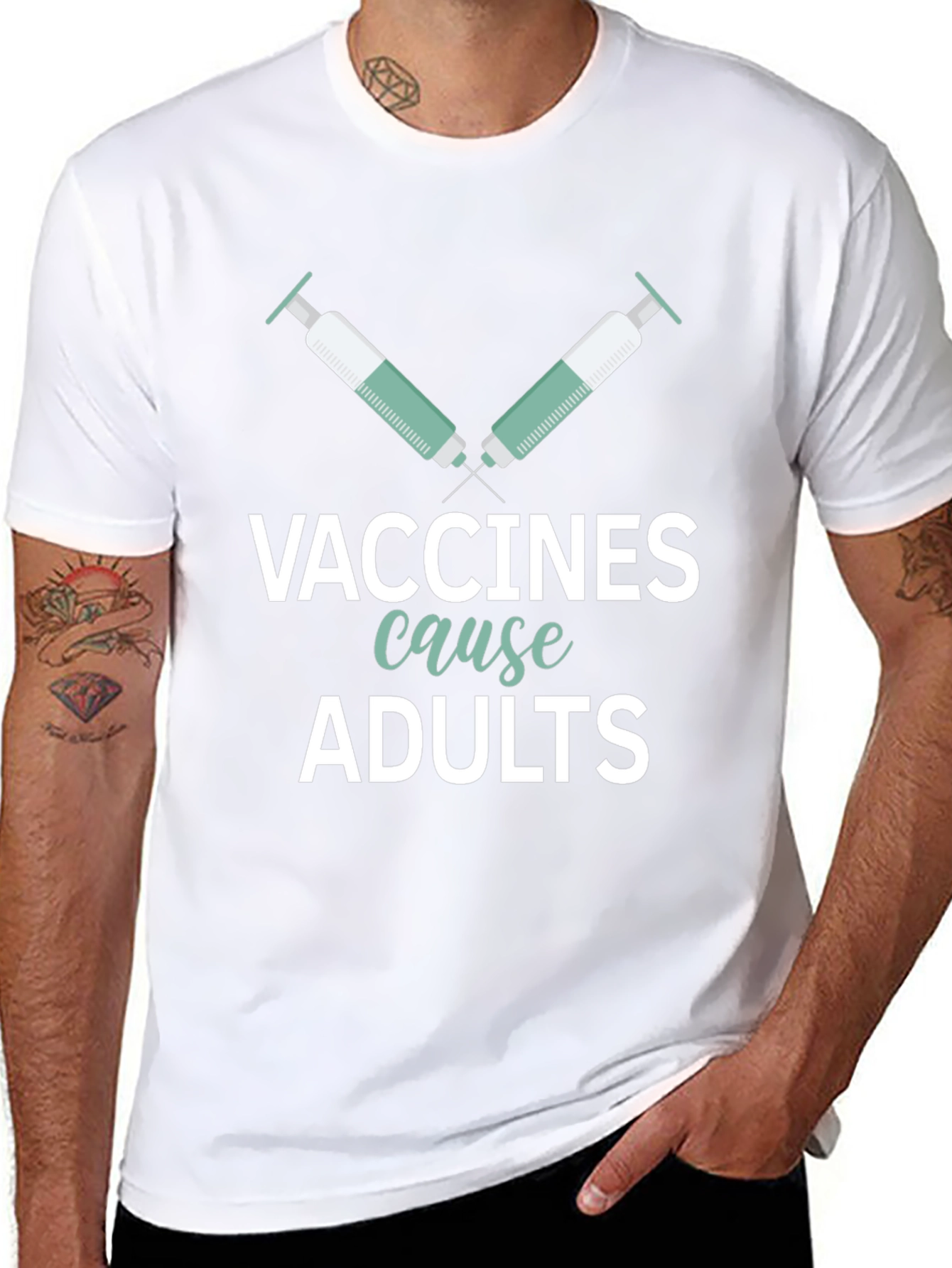 Vaccines Cause Adults Graphic Tee