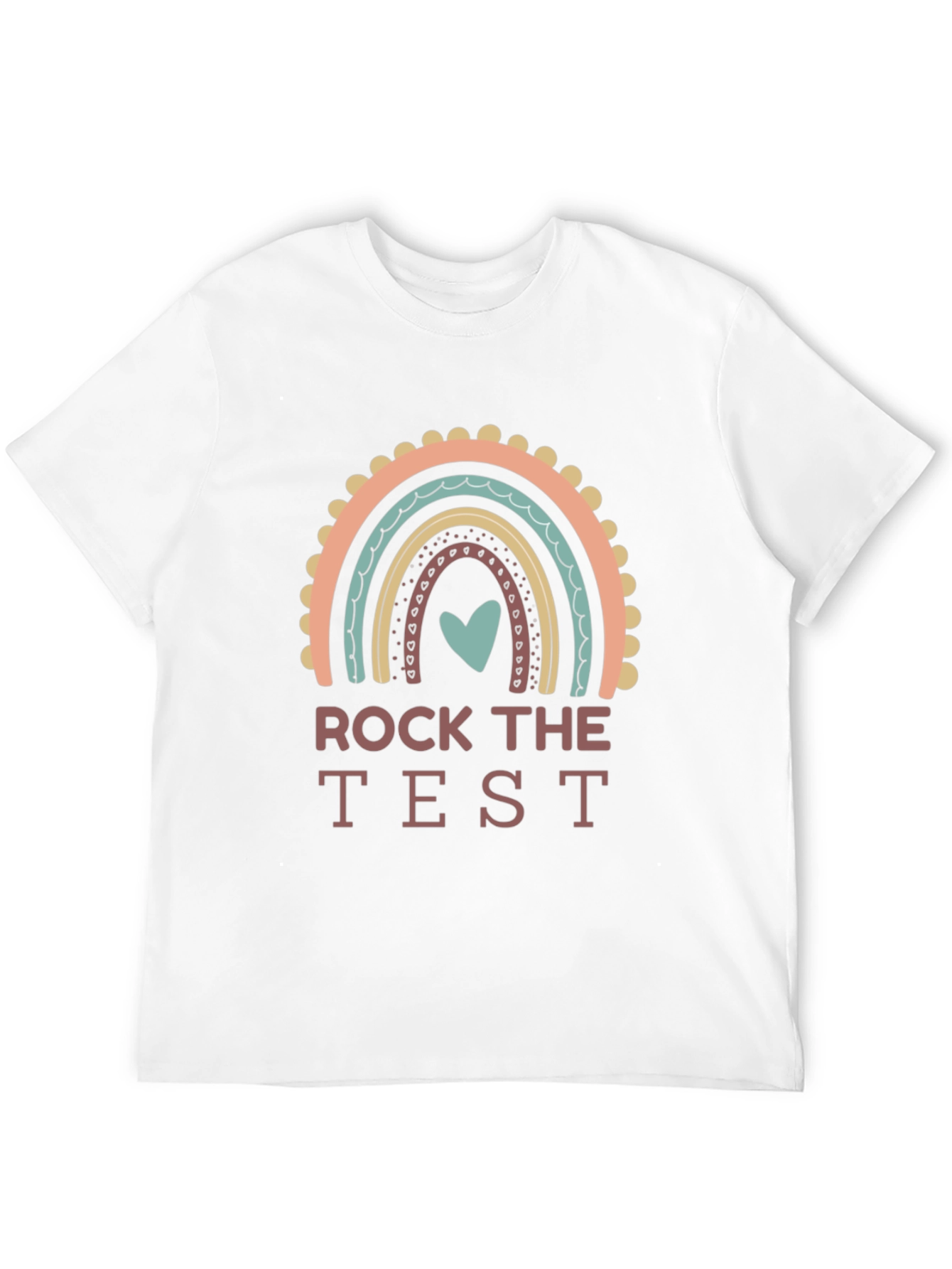 Rock The Test Rainbow Teacher T-Shirt
