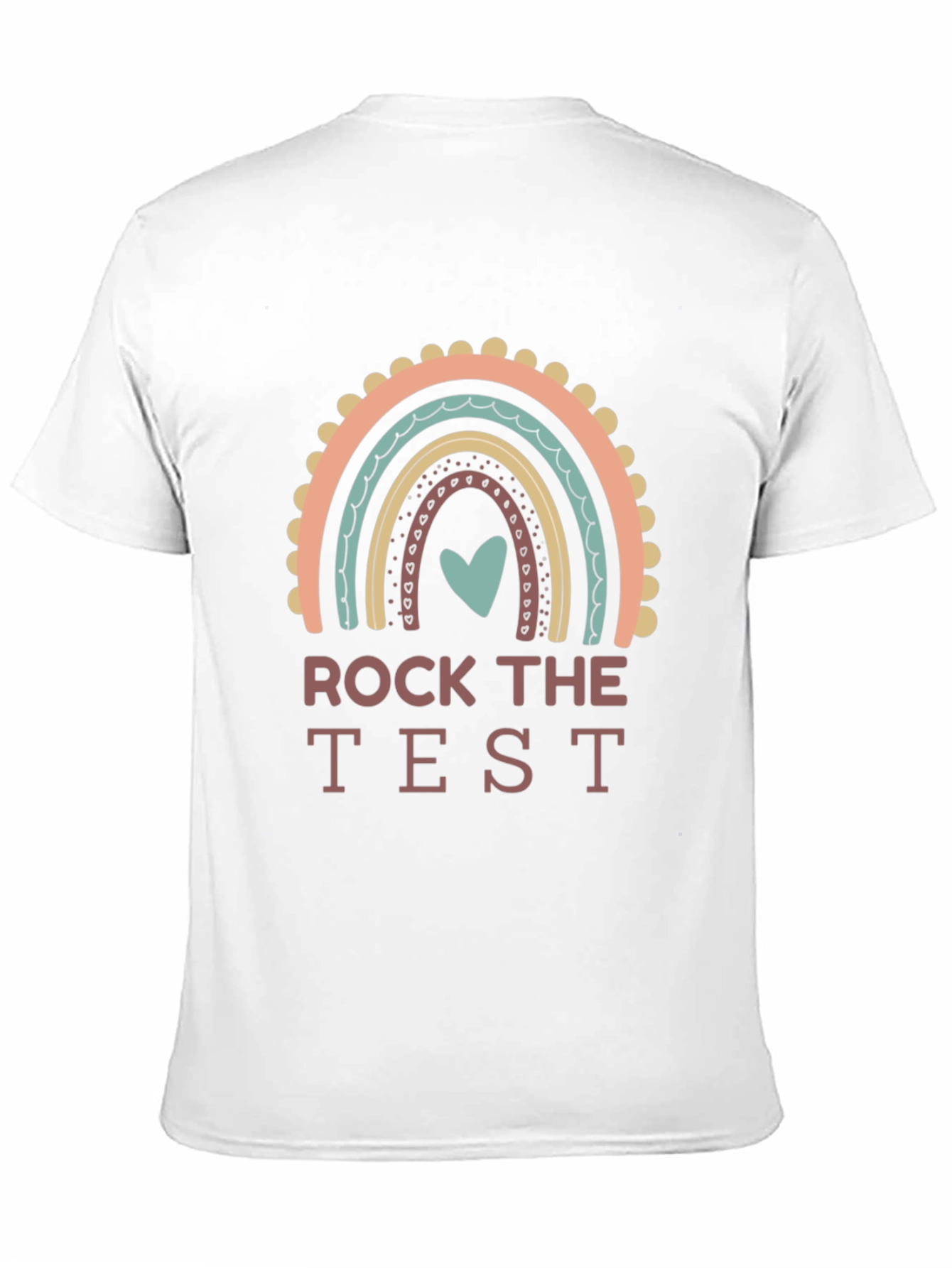 Rock The Test Rainbow Teacher T-Shirt