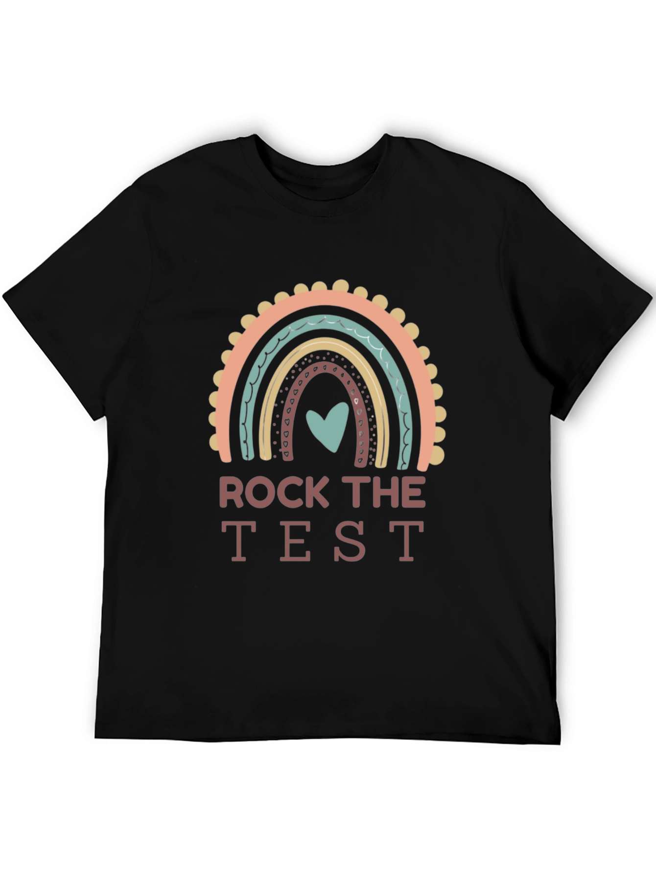 Rock The Test Rainbow Teacher T-Shirt