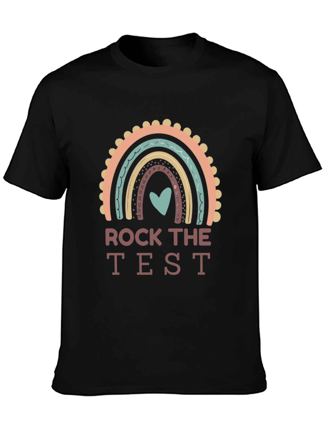 Rock The Test Rainbow Teacher T-Shirt