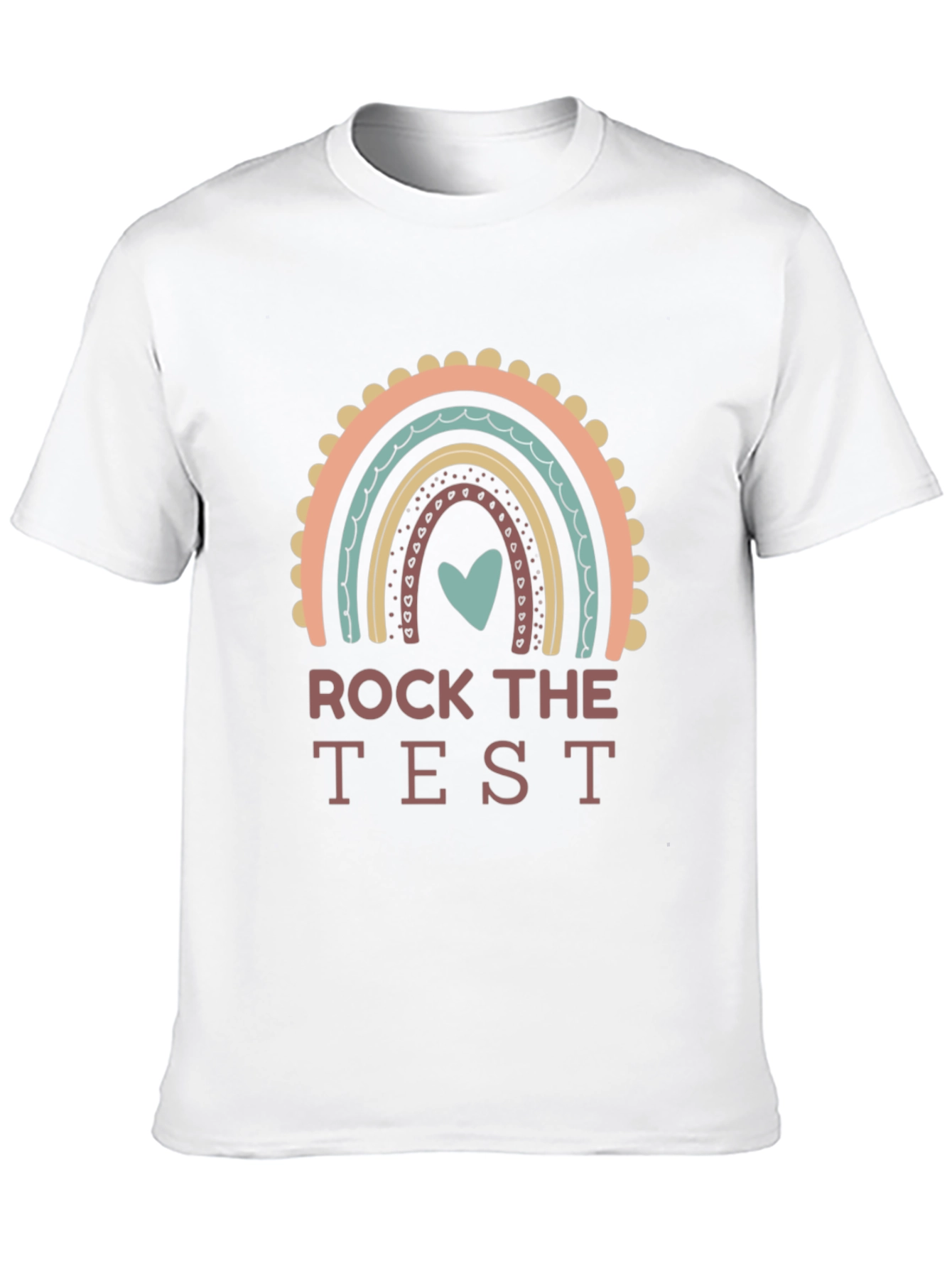 Rock The Test Rainbow Teacher T-Shirt