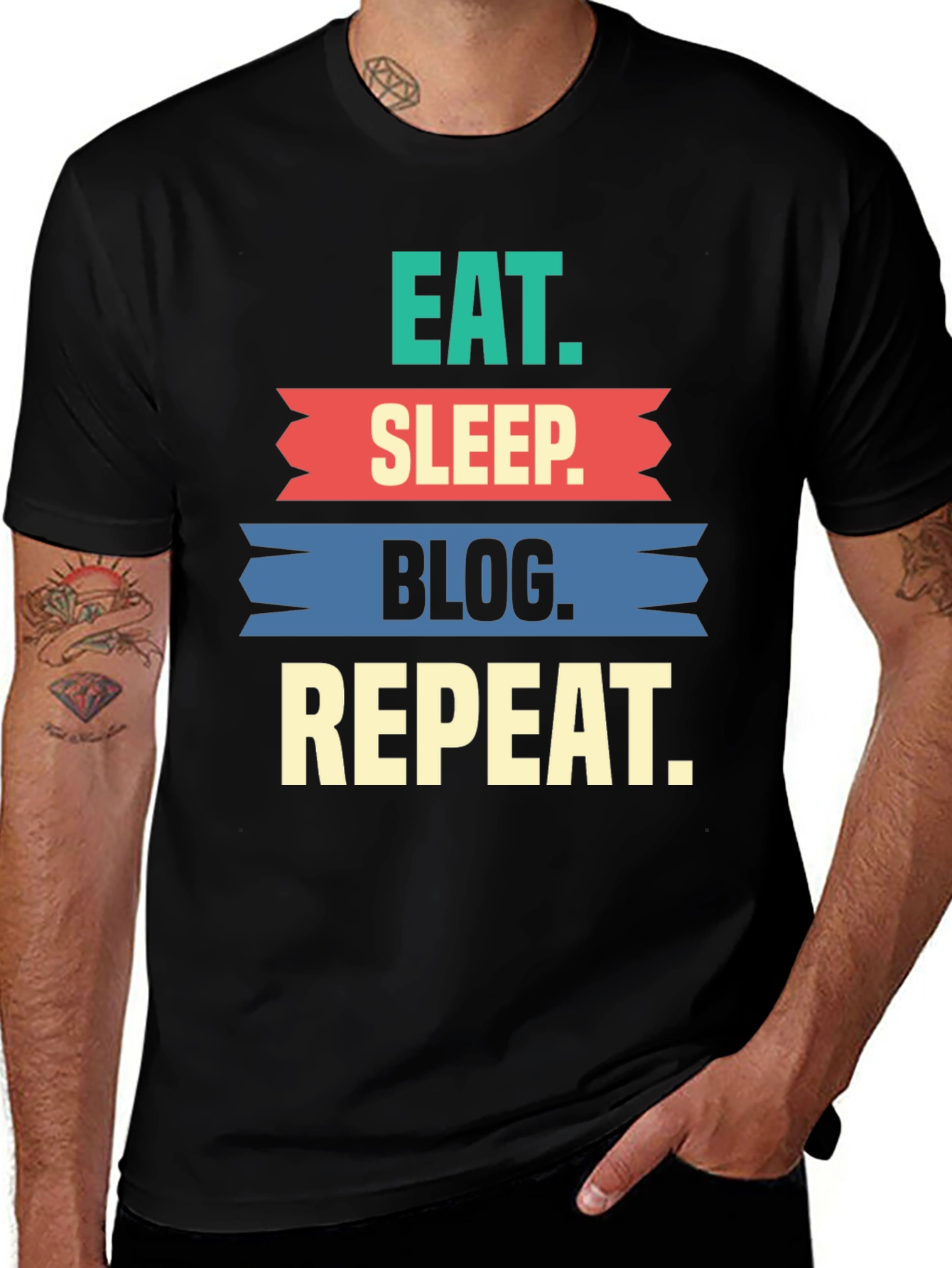 Eat Sleep Blog Repeat T-Shirt
