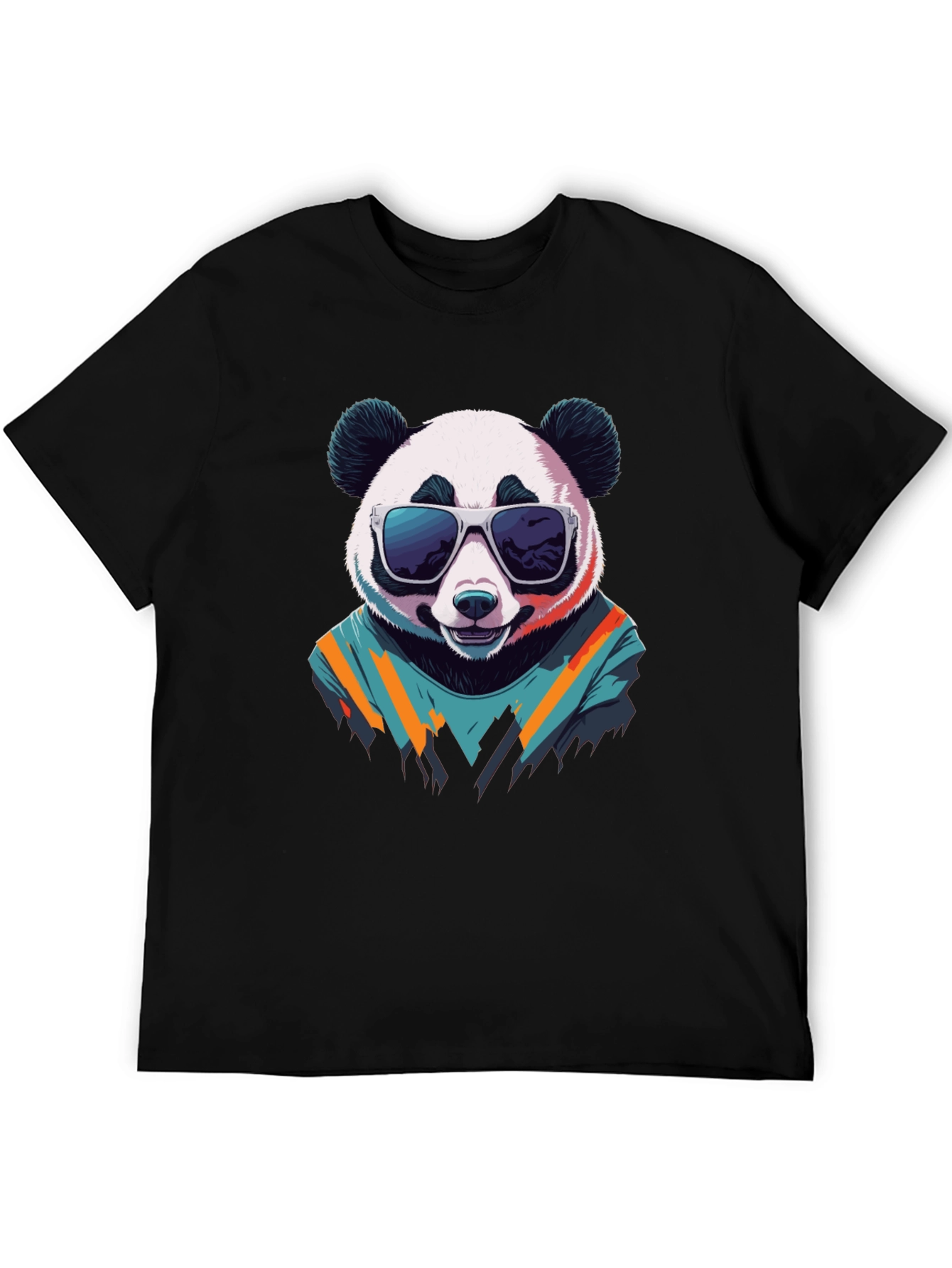 Cool Panda Graphic Tee - Black Cotton T-Shirt