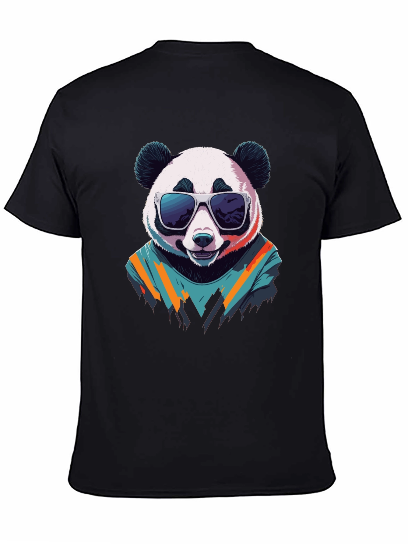 Cool Panda Graphic Tee - Black Cotton T-Shirt