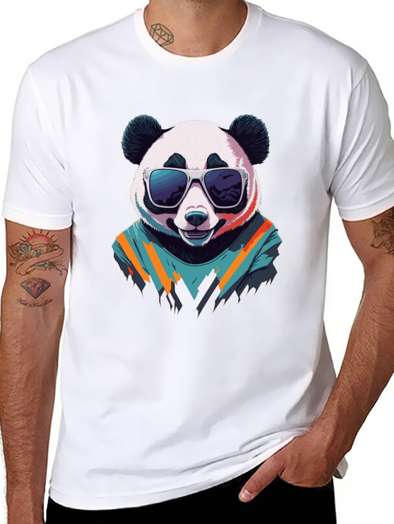 Cool Panda Graphic Tee - Black Cotton T-Shirt
