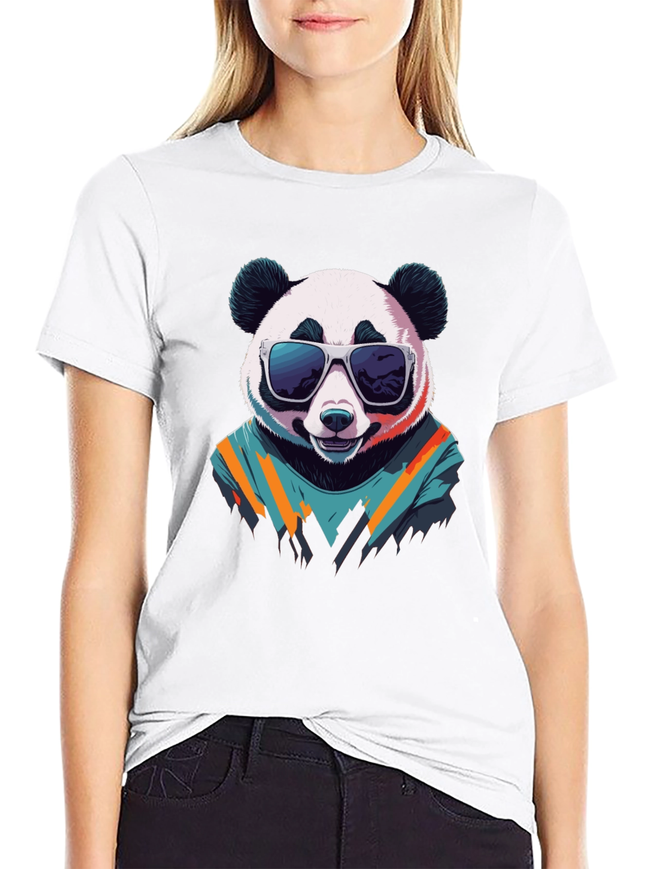 Cool Panda Graphic Tee - Black Cotton T-Shirt