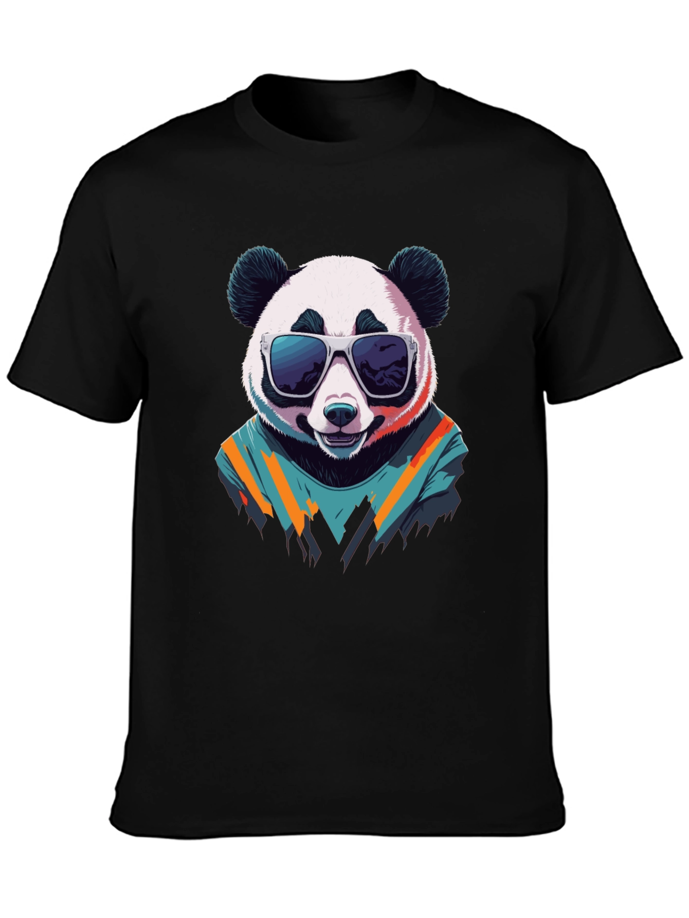 Cool Panda Graphic Tee - Black Cotton T-Shirt