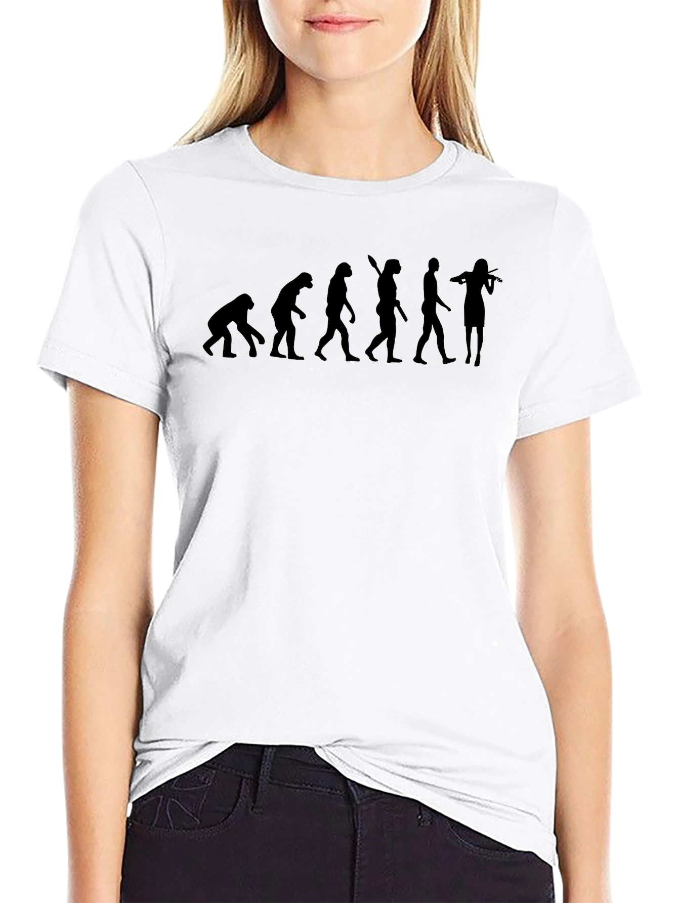 Evolution of Musician Mens Black T-Shirt