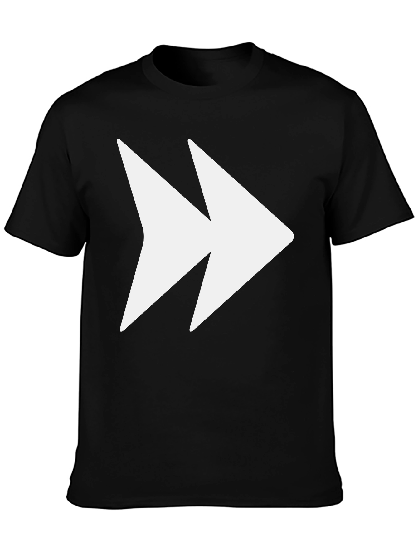Forward Graphic Tee - Black Cotton Blend T-Shirt