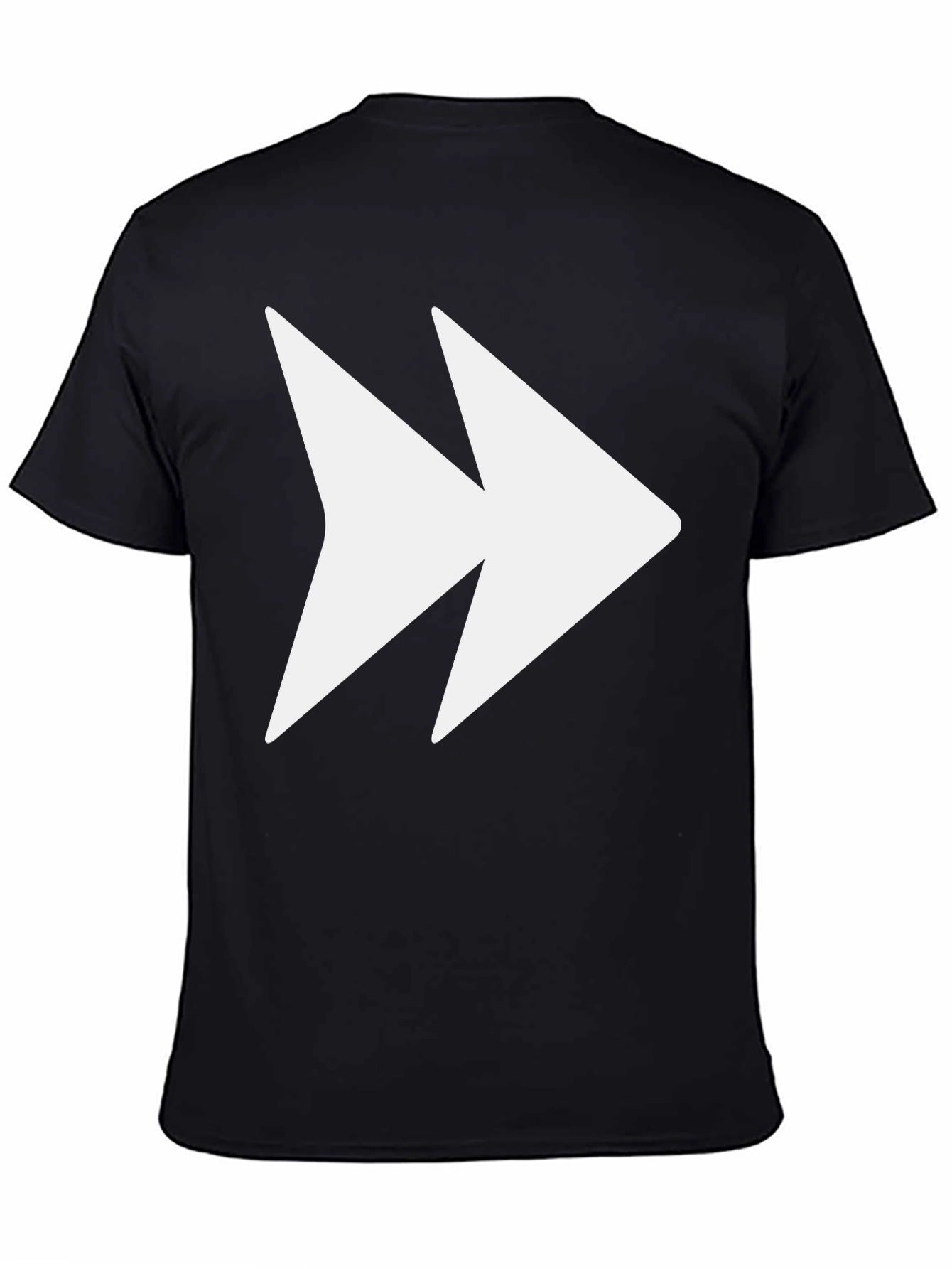 Forward Graphic Tee - Black Cotton Blend T-Shirt
