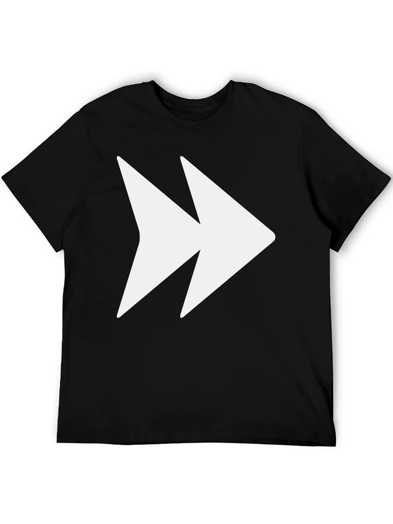 Forward Graphic Tee - Black Cotton Blend T-Shirt