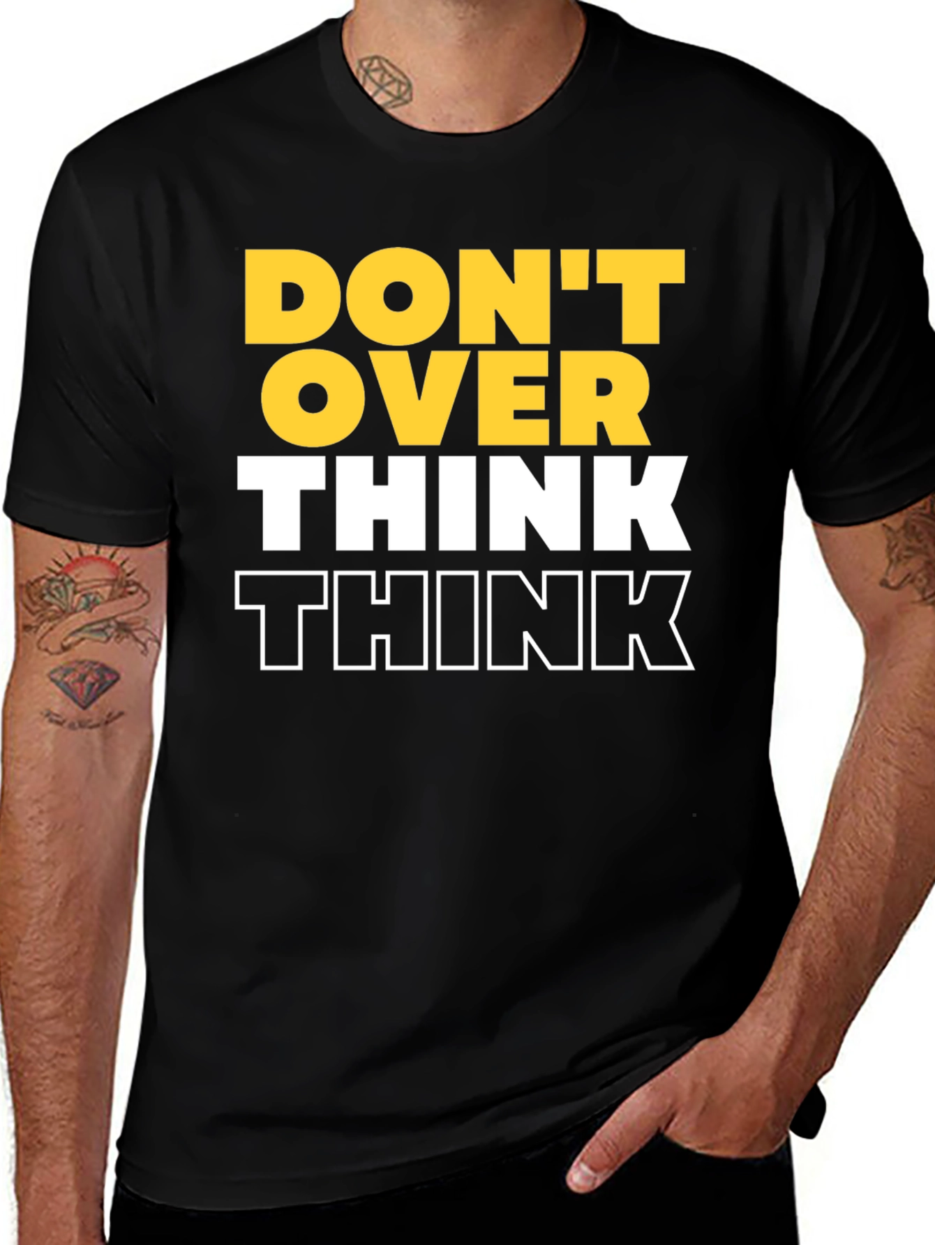 Dont Over Think Graphic Tee - Black
