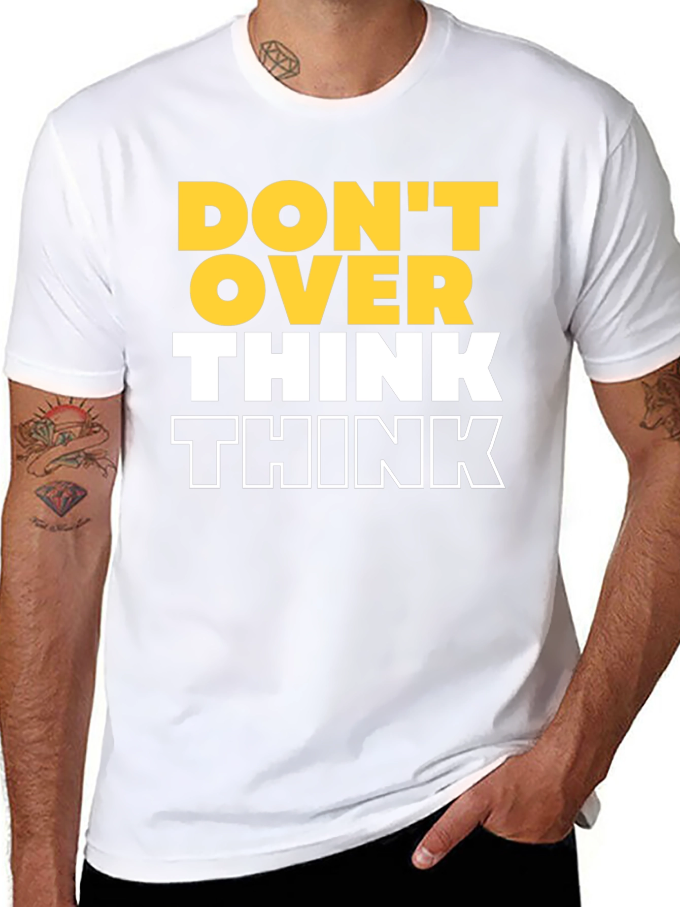 Dont Over Think Graphic Tee - Black