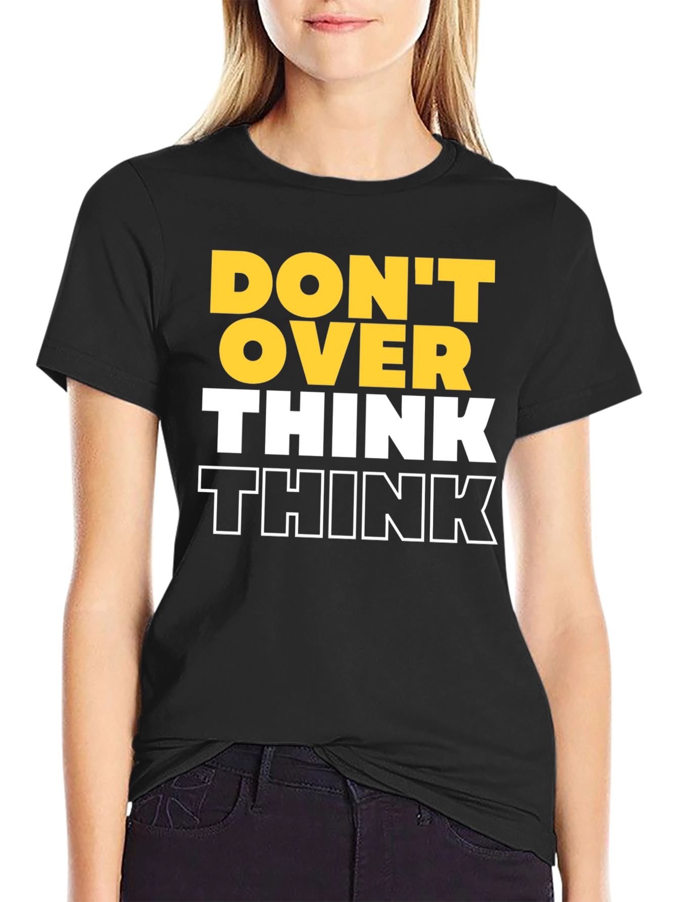 Dont Over Think Graphic Tee - Black