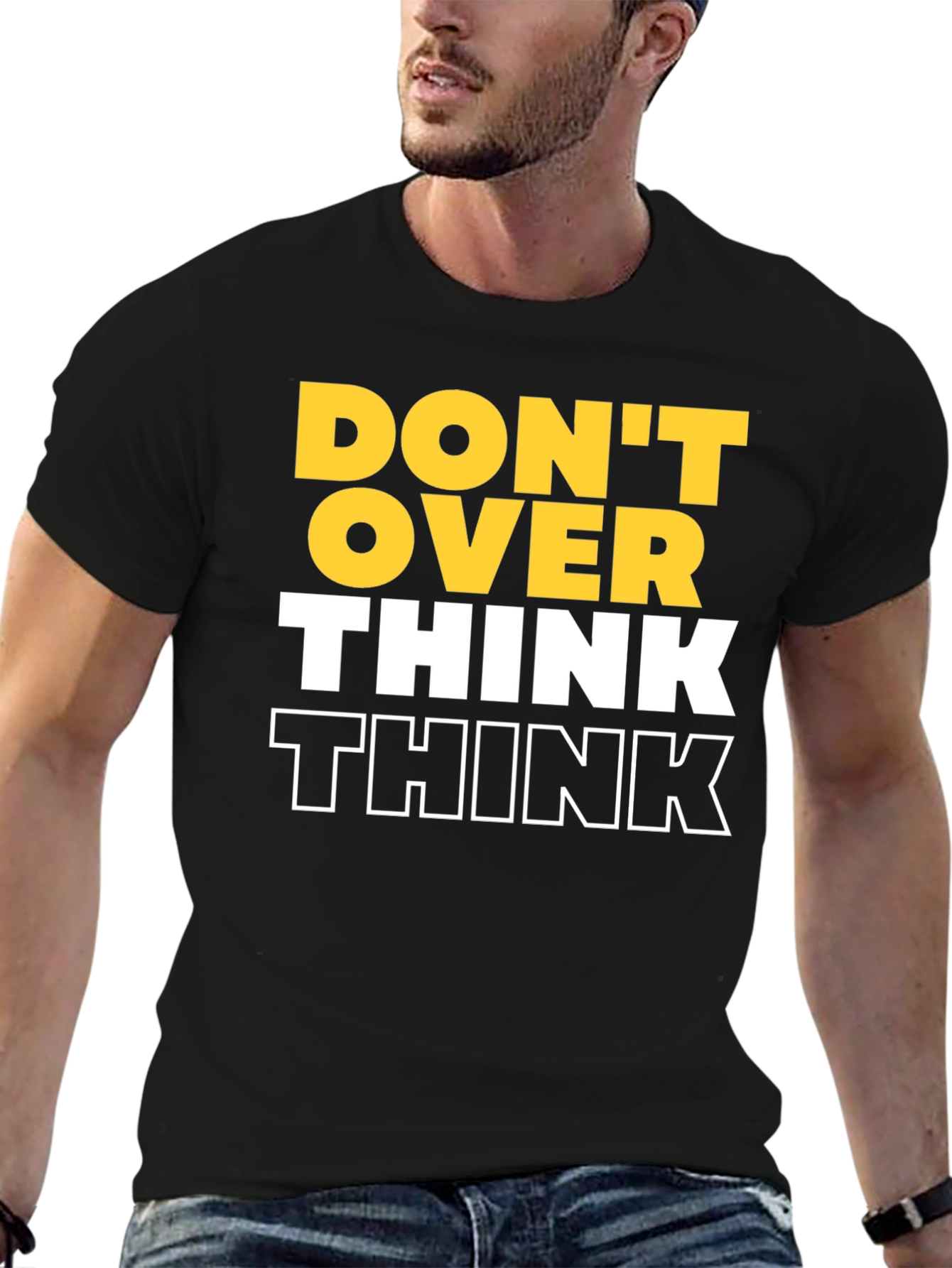 Dont Over Think Graphic Tee - Black