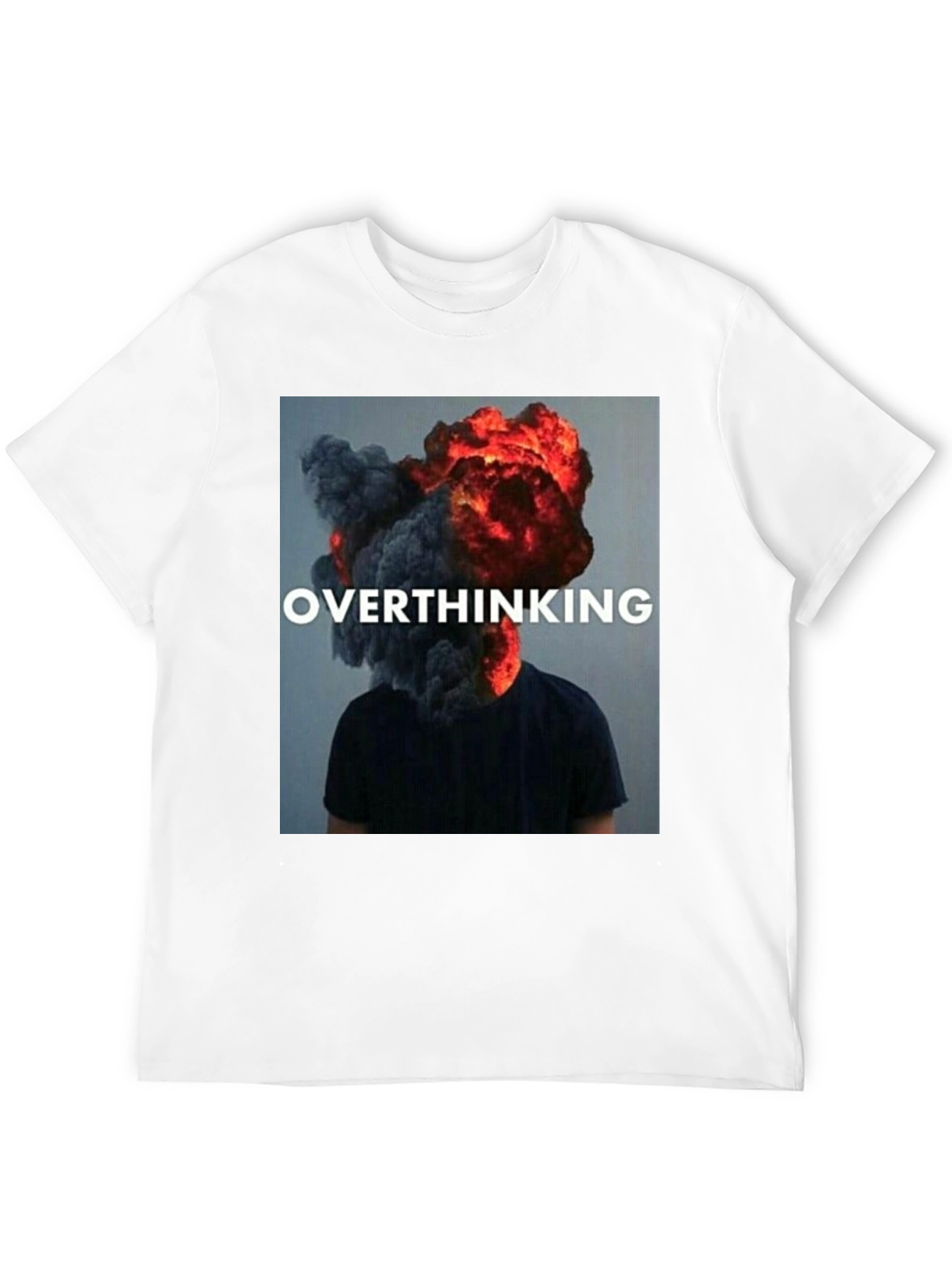 Overthinking Graphic Tee - Trendy Unisex Black T-Shirt