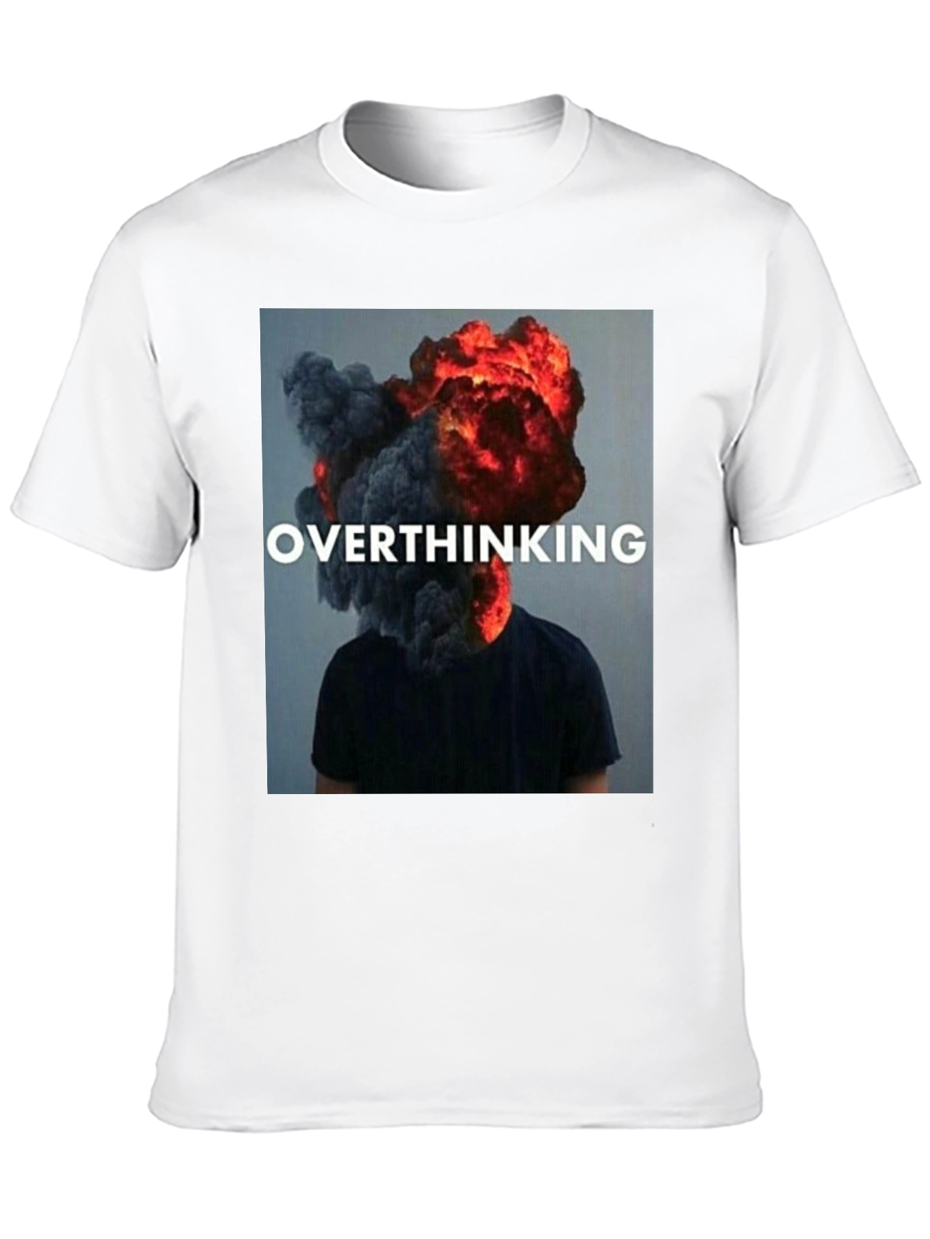 Overthinking Graphic Tee - Trendy Unisex Black T-Shirt