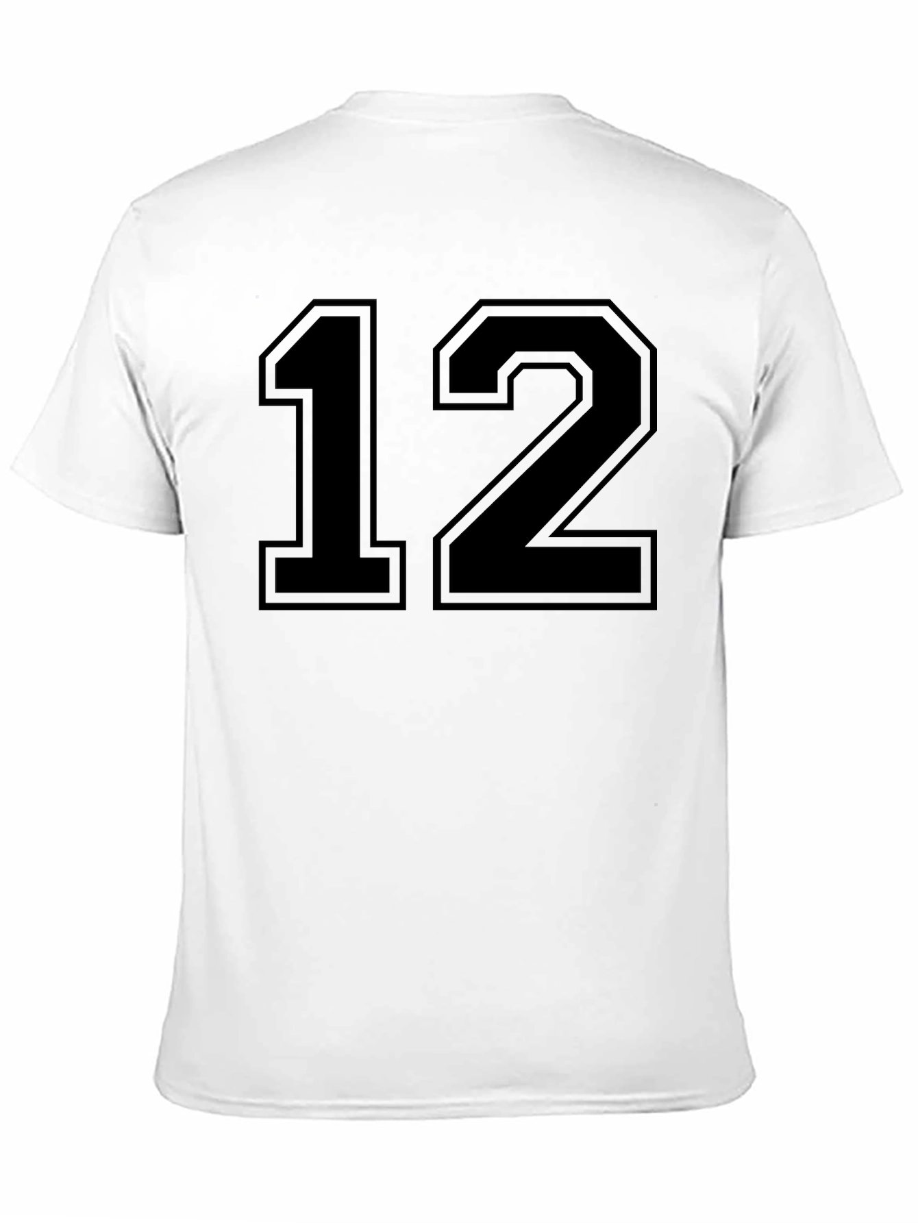 Black Number 12 T-Shirt - Varsity Style
