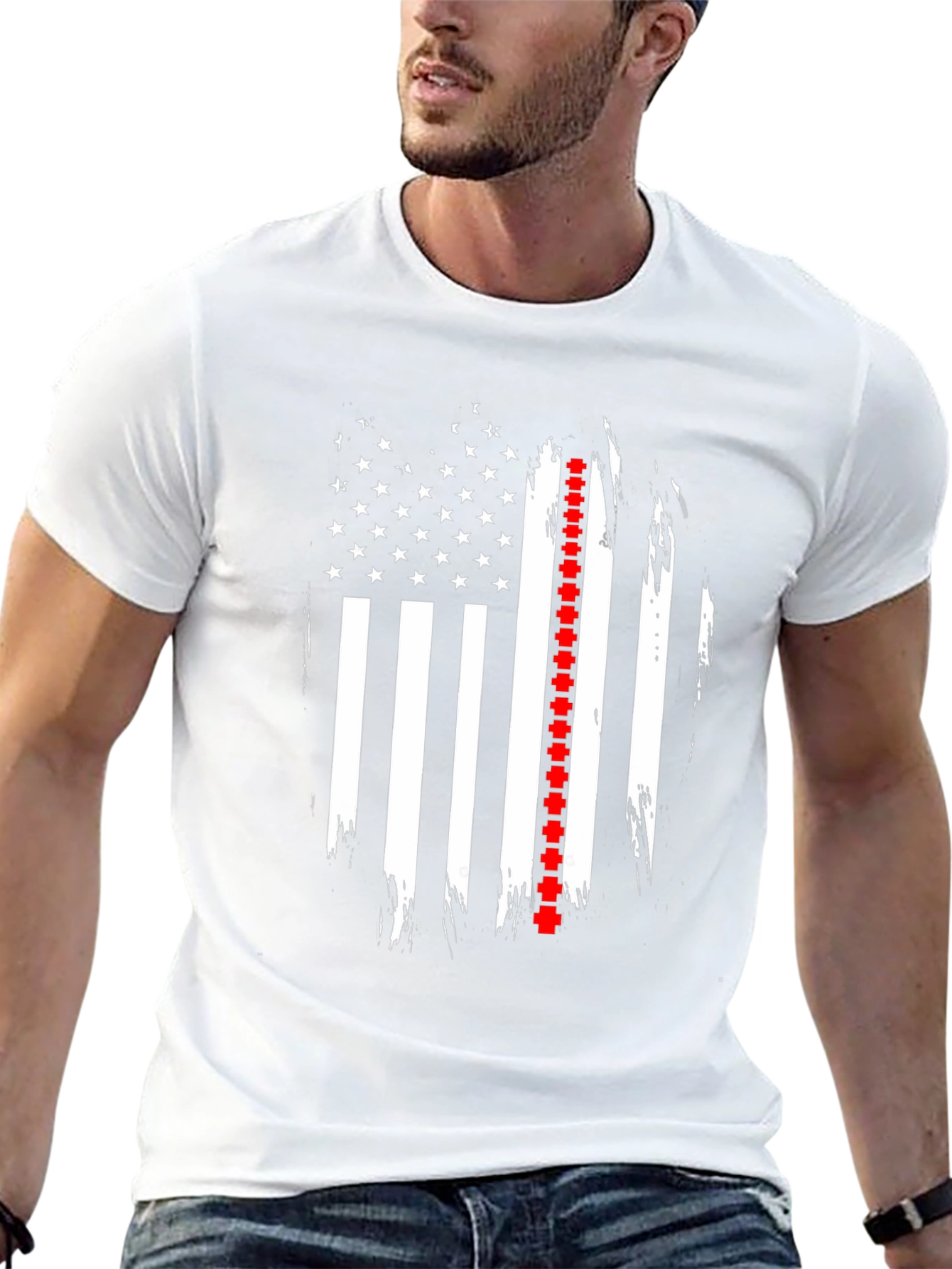 American Flag Firefighter T-Shirt