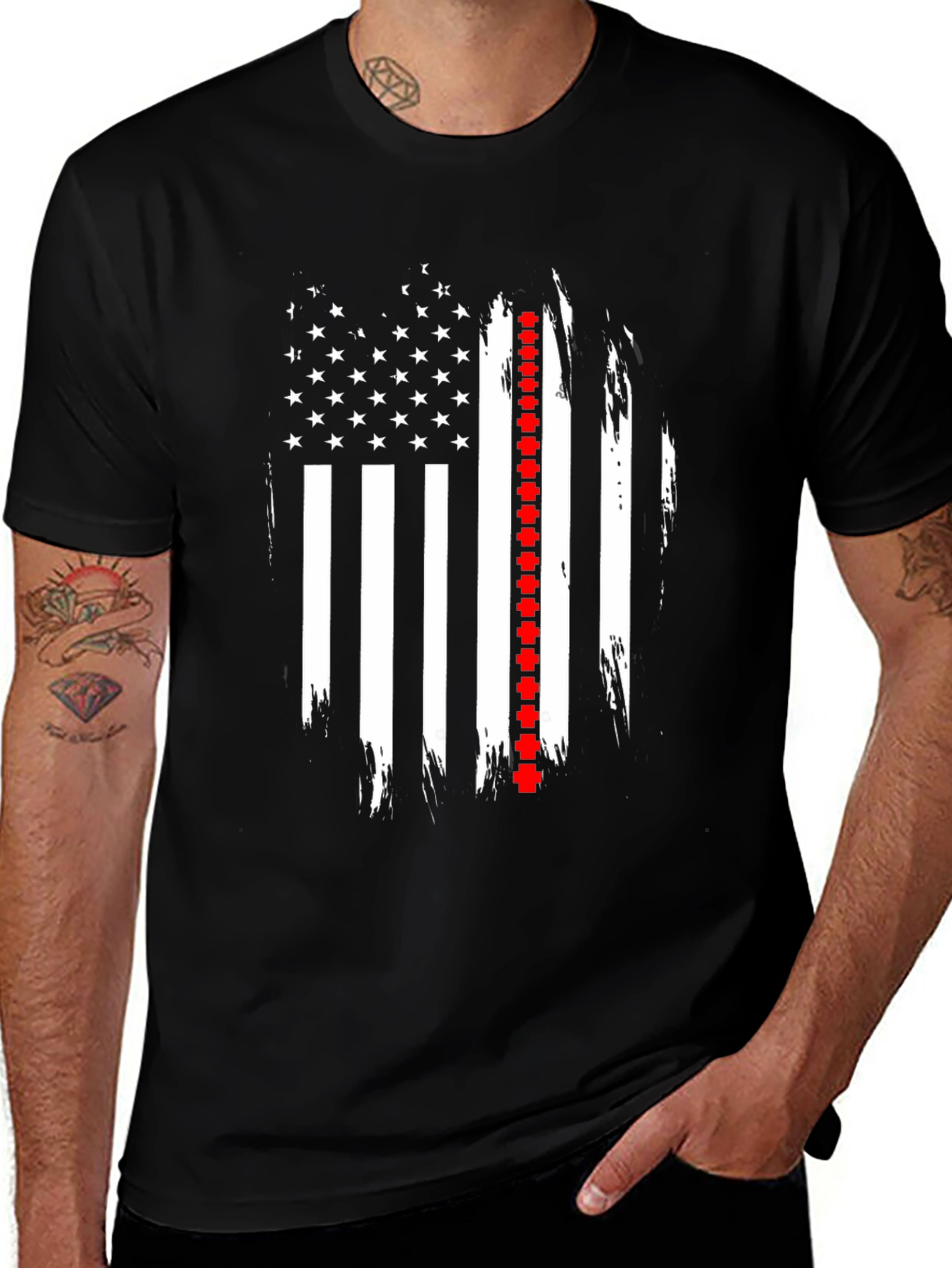 American Flag Firefighter T-Shirt