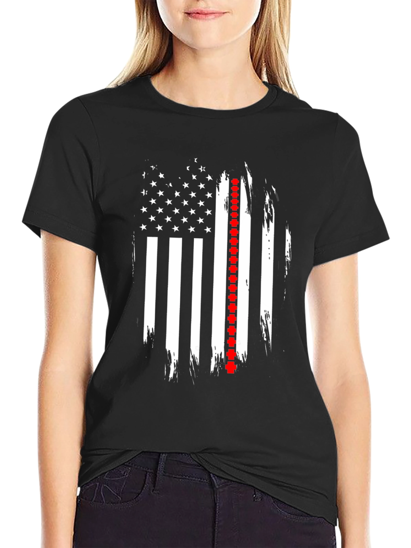 American Flag Firefighter T-Shirt