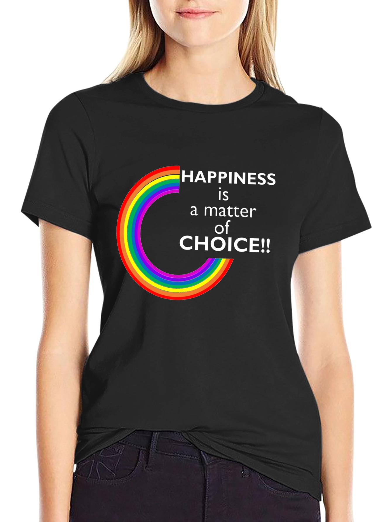 Happiness is a Choice LGBTQ Rainbow T-Shirt