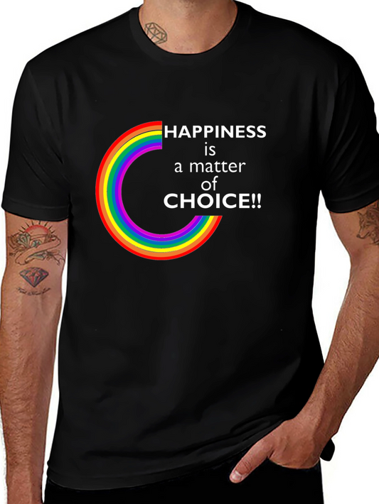 Happiness is a Choice LGBTQ Rainbow T-Shirt