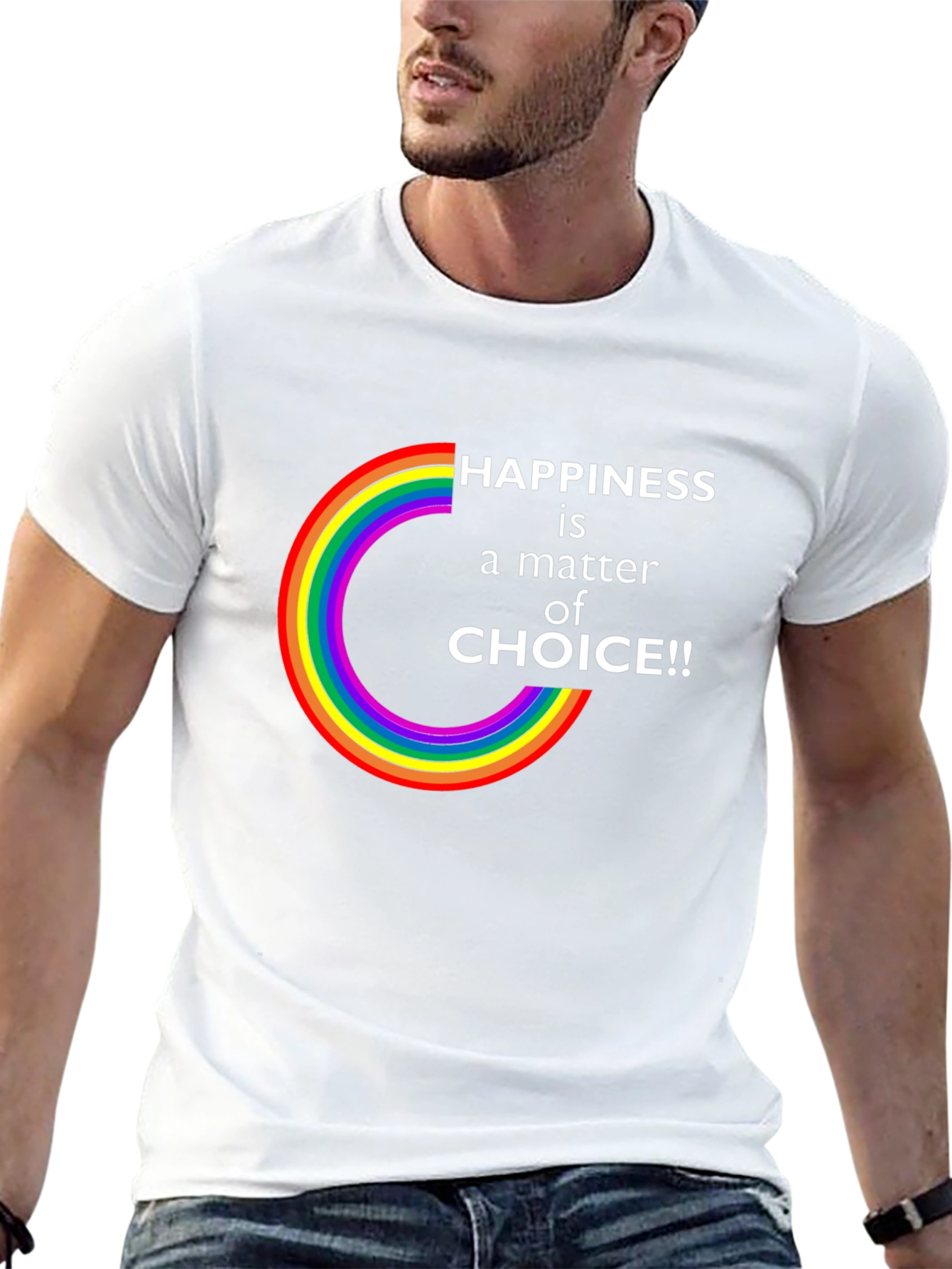 Happiness is a Choice LGBTQ Rainbow T-Shirt