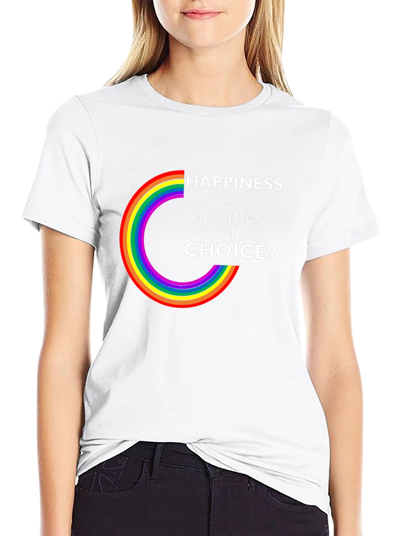 Happiness is a Choice LGBTQ Rainbow T-Shirt
